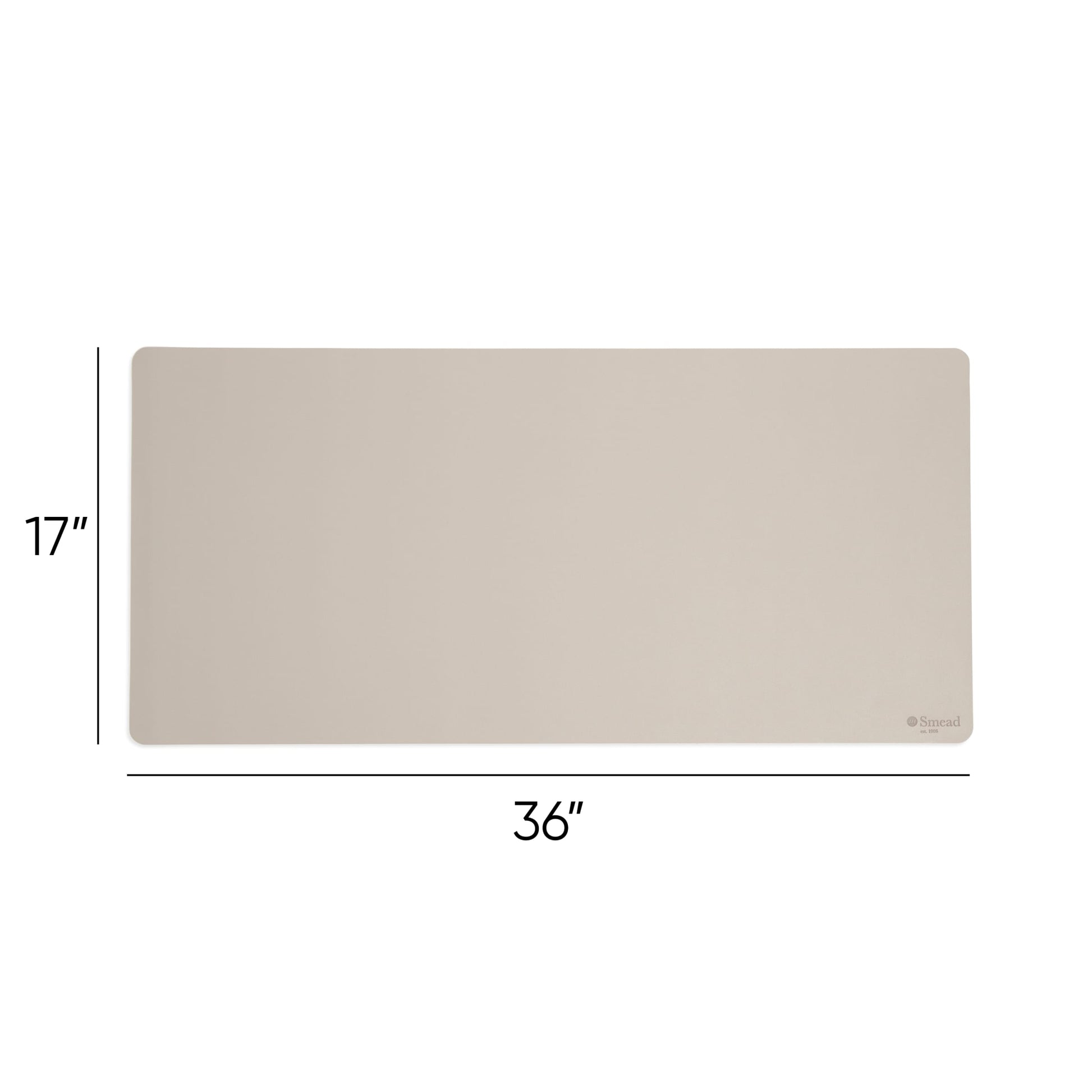 Vegan Leather Desk Pad, Sandstone Color, 36"X17" Size, Set of 1, 086486648264