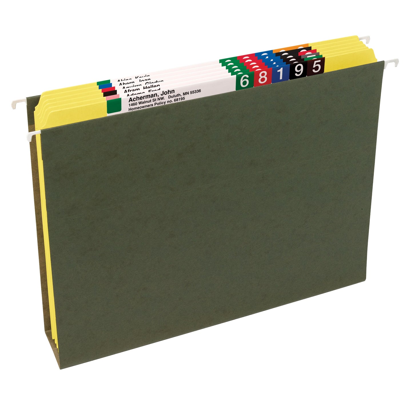 Reinforced Tab File Folders, Straight-Cut Tab, Yellow Color, Letter Size, Set of 100, 086486129107