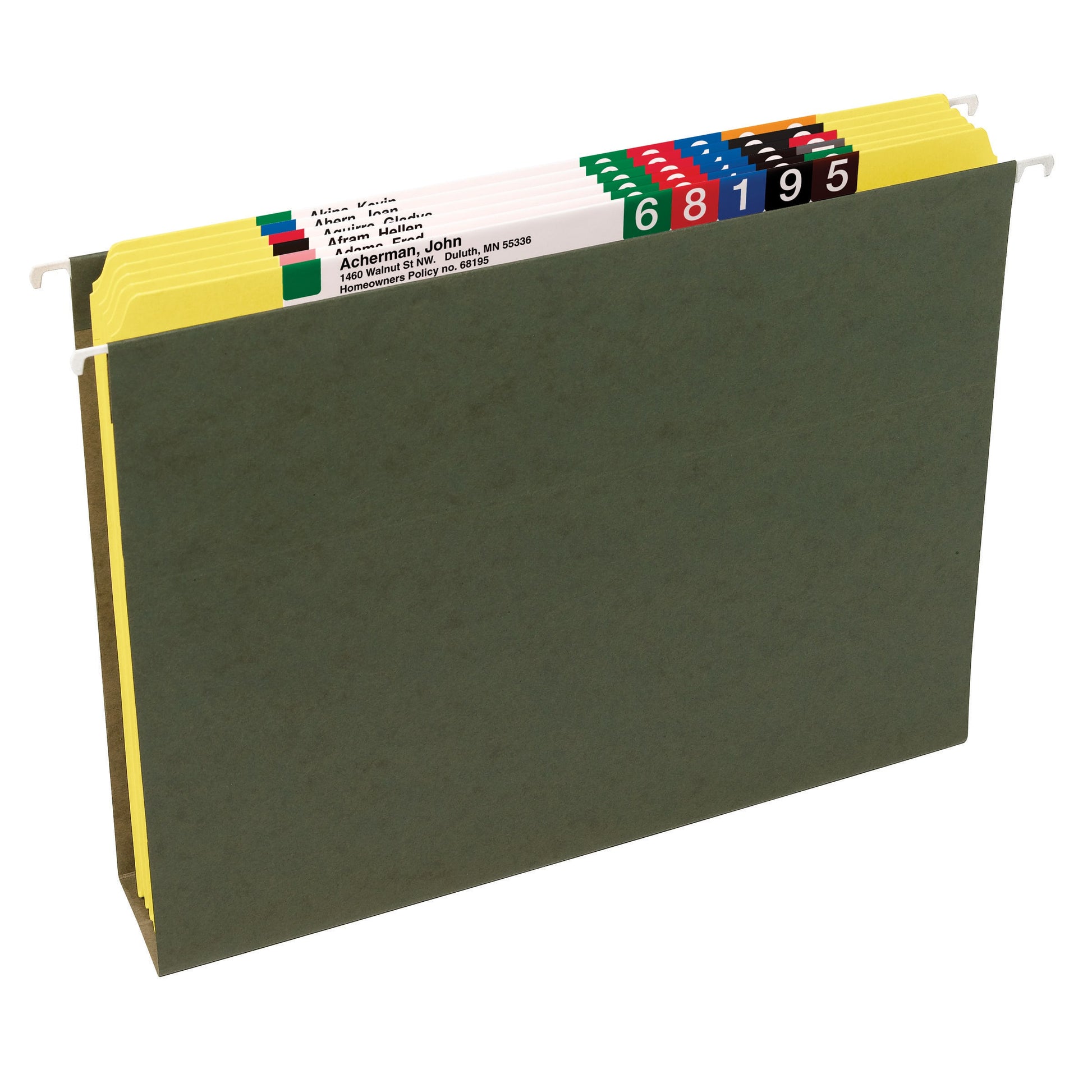 Reinforced Tab File Folders, Straight-Cut Tab, Yellow Color, Letter Size, Set of 100, 086486129107