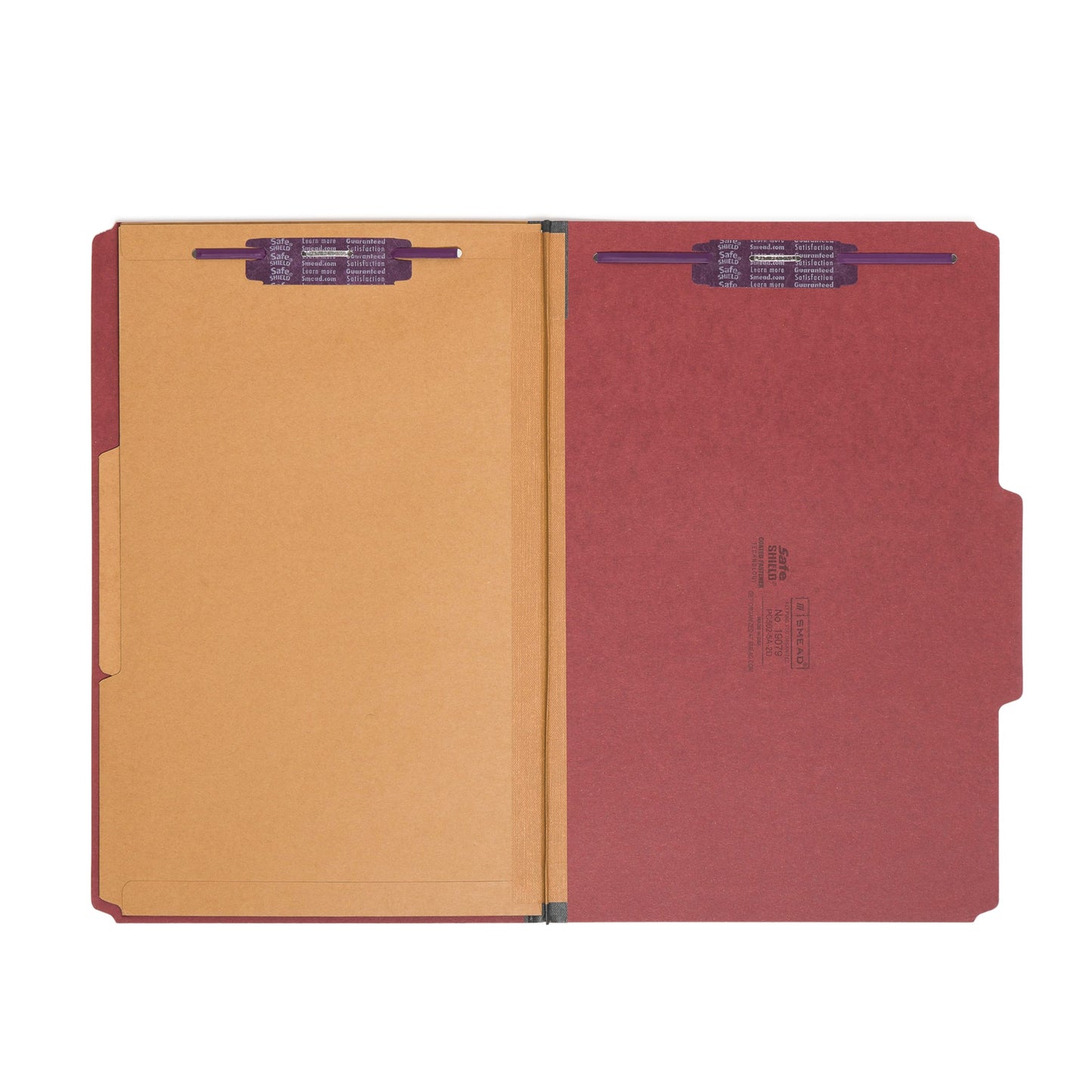 SafeSHIELD® Pressboard Classification File Folders with Pocket Dividers, Red Color, Legal Size, Set of 10, 30086486190795