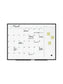 Metal Frame Dry Erase Calendar Board, Black, White, 35" x 47", 4 x 3, White, 35" X 47" Size, Set of 1, 817894029006