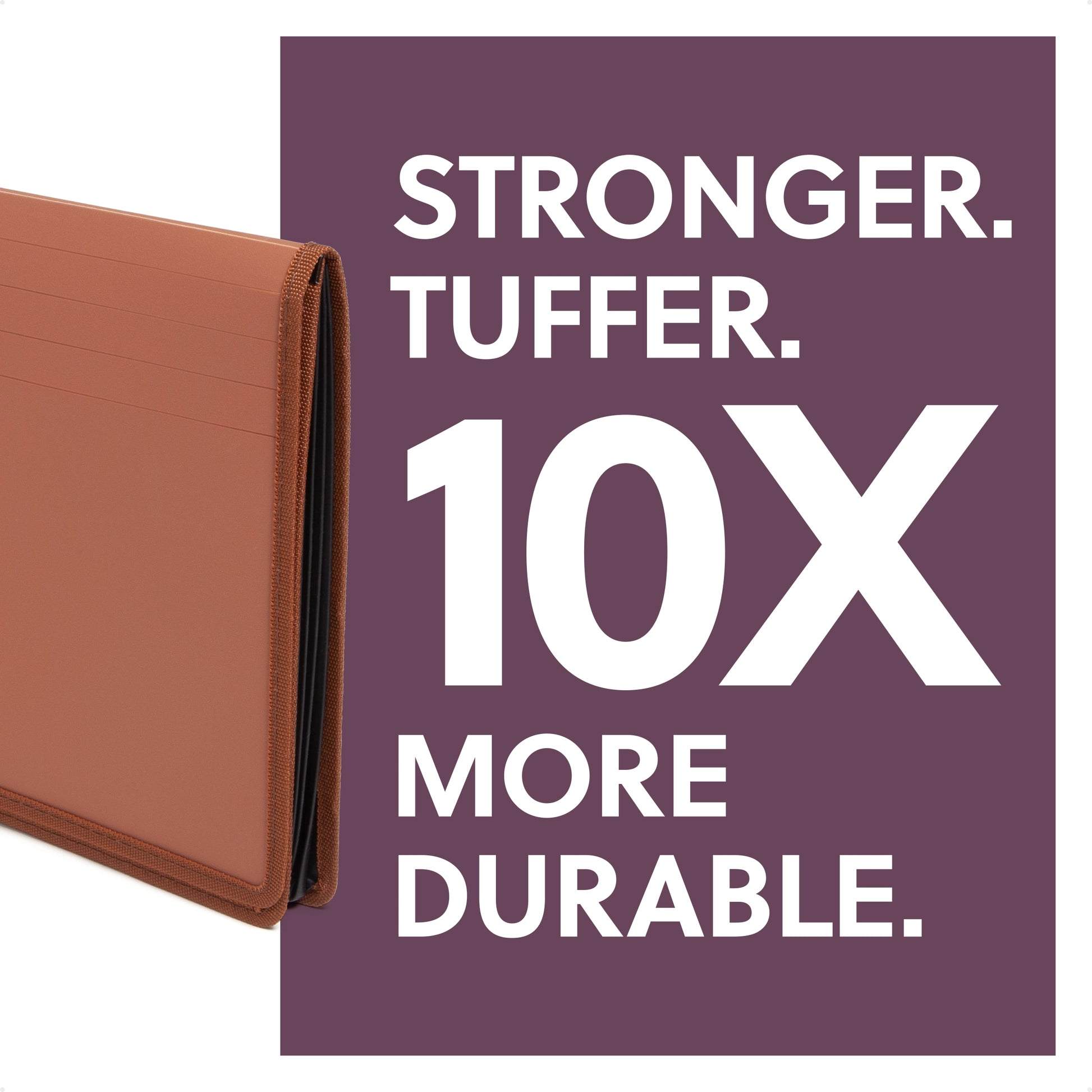 TUFF® Expanding Wallets, 5-1/4-Inch Expansion, Redrope Color, Letter Size, Set of 1, 086486737883