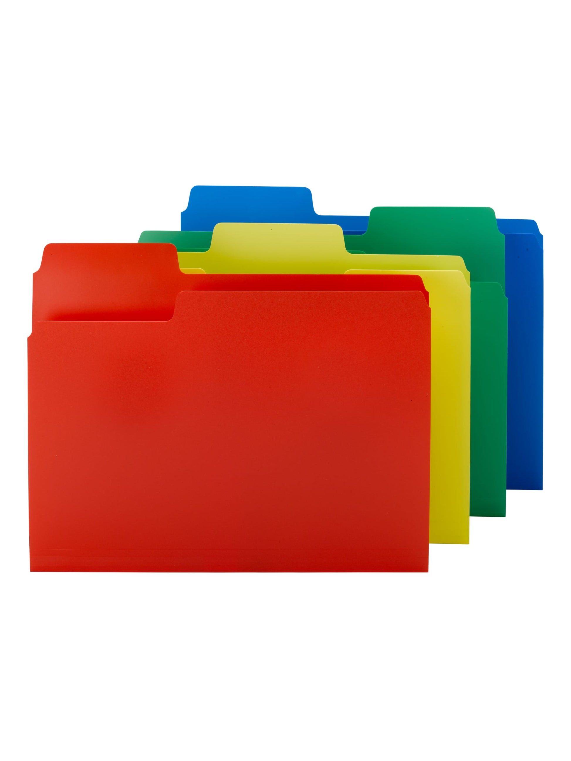 SuperTab® Poly File Folders, Assorted Colors Color, Letter Size, Set of 12, 086486105163