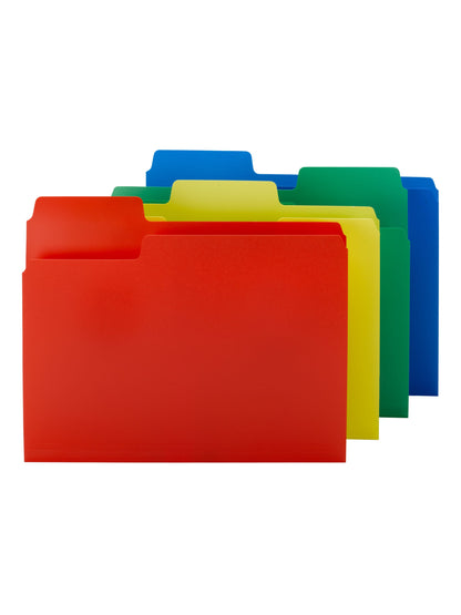 SuperTab® Poly File Folders, Assorted Colors Color, Letter Size, Set of 1, 086486105163