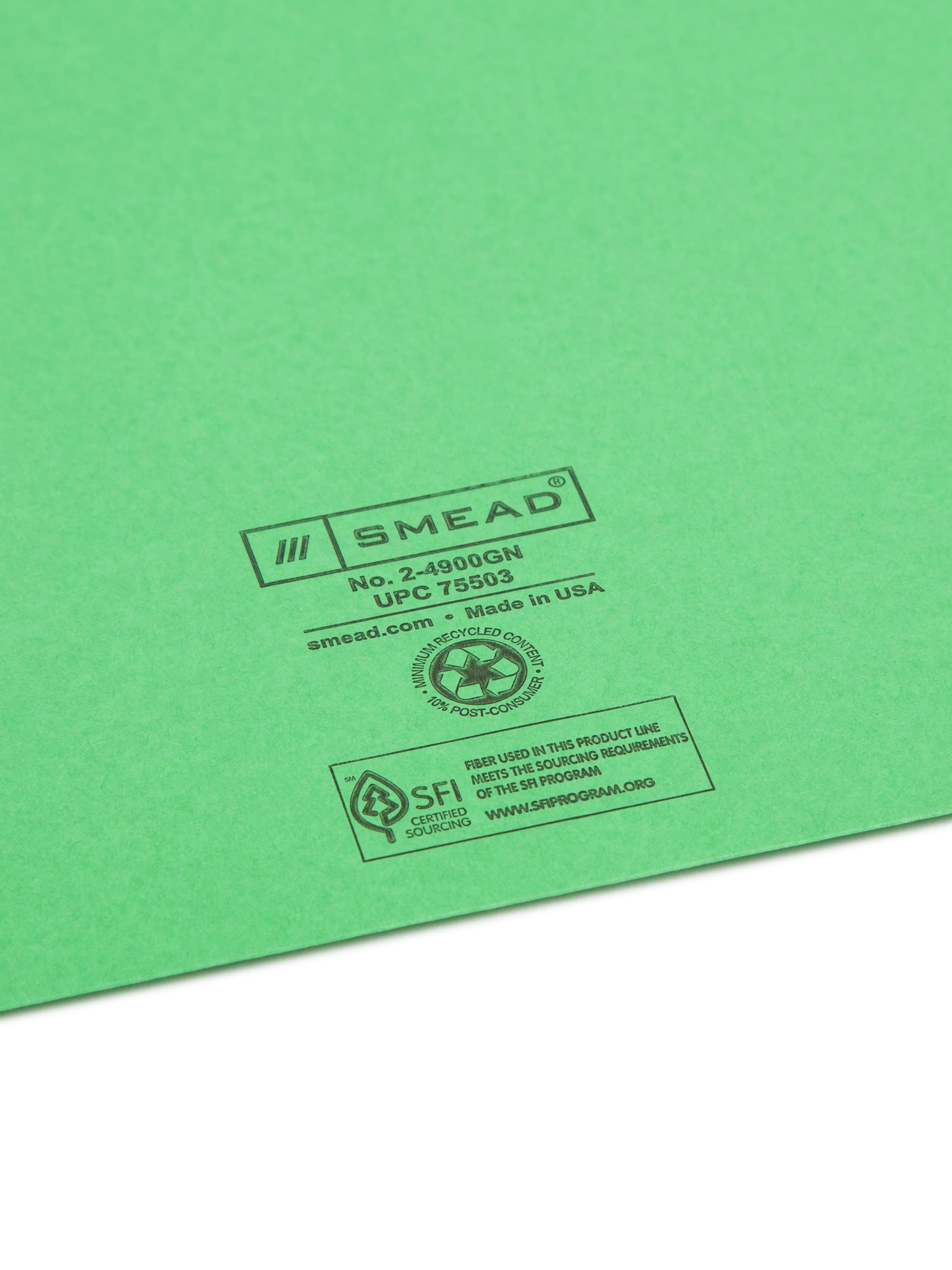 Colored File Jackets, Reinforced Straight-Cut Tab, No Expansion, Green Color, Letter Size, Set of 0, 30086486755031