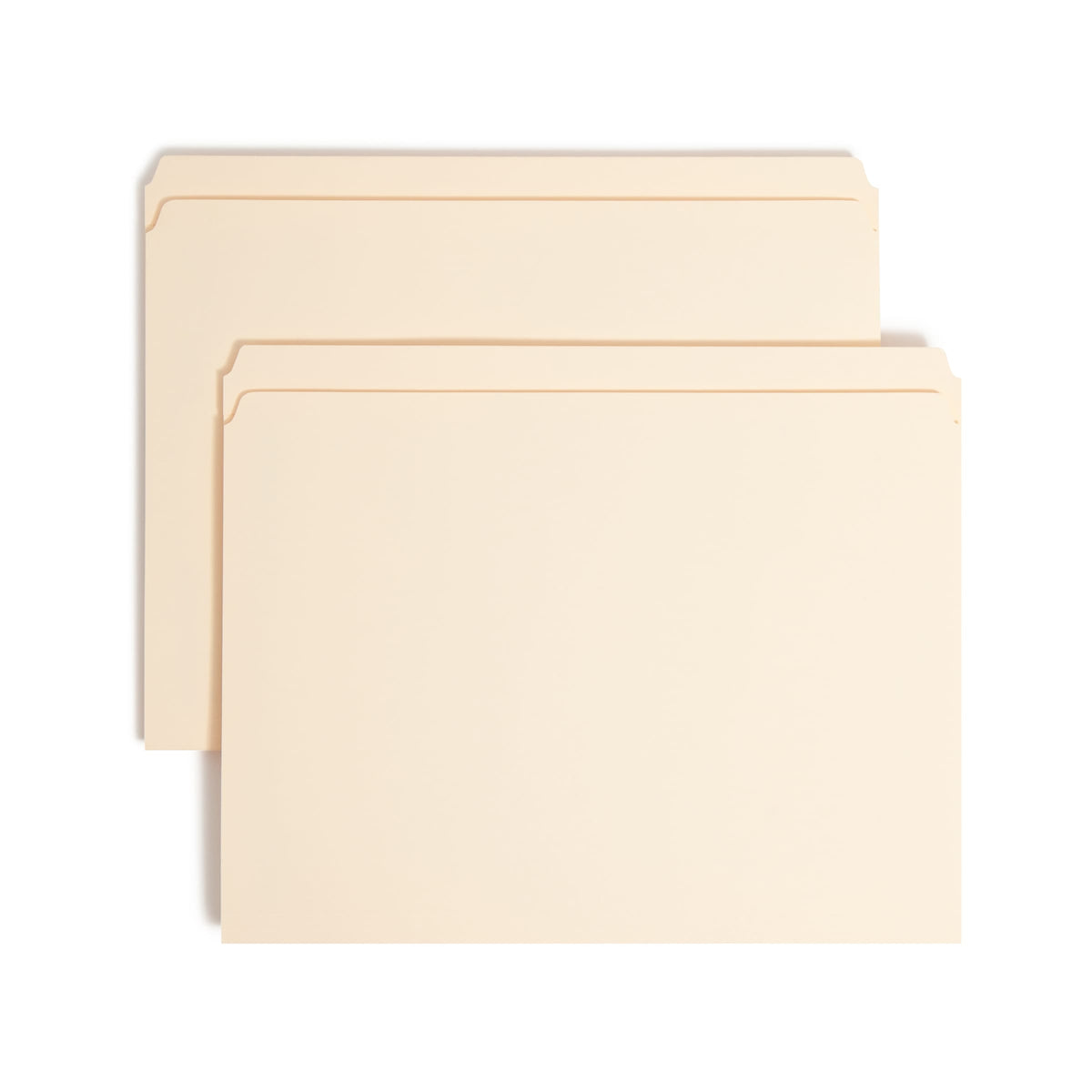 Reinforced Tab Fastener File Folders, Straight-Cut Tab, 1 Fastener, Manila Color, Letter Size, Set of 50, 086486145107