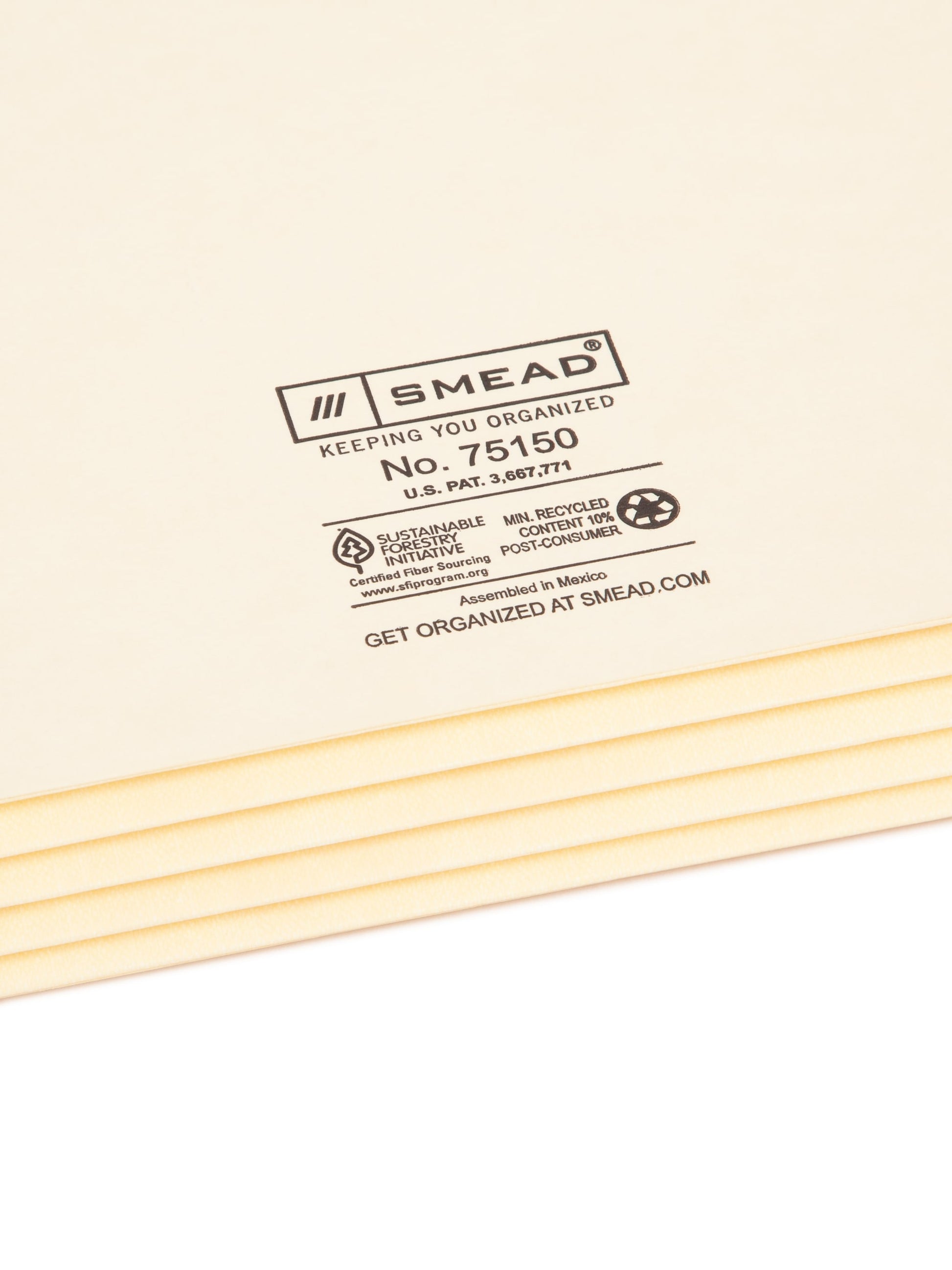 TUFF® Extra-Wide Reinforced End Tab File Pockets, Straight-Cut Tab, 3-1/2 inch Expansion, Manila Color, Letter Size, Set of 10, 30086486751507