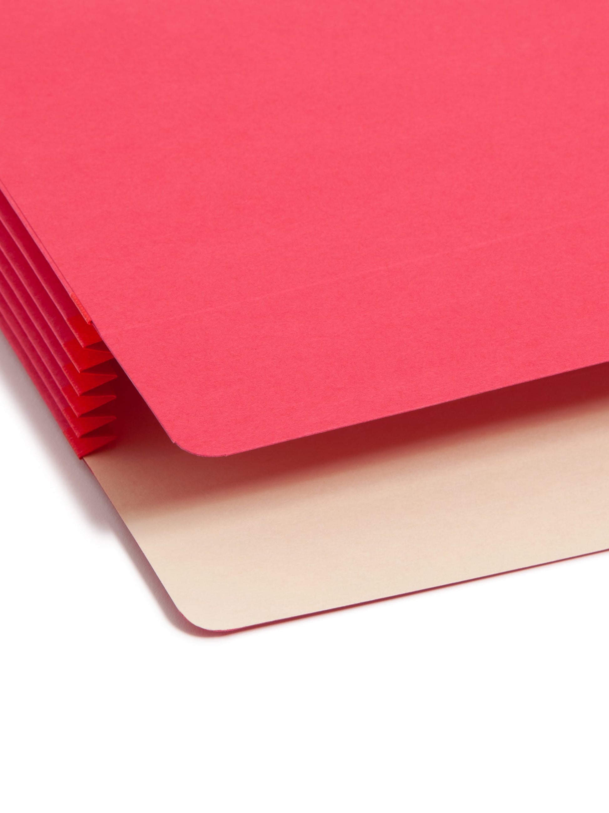 File Pockets, 5-1/4 inch Expansion, Straight-Cut Tab, Red Color, Legal Size, Set of 10, 30086486742413