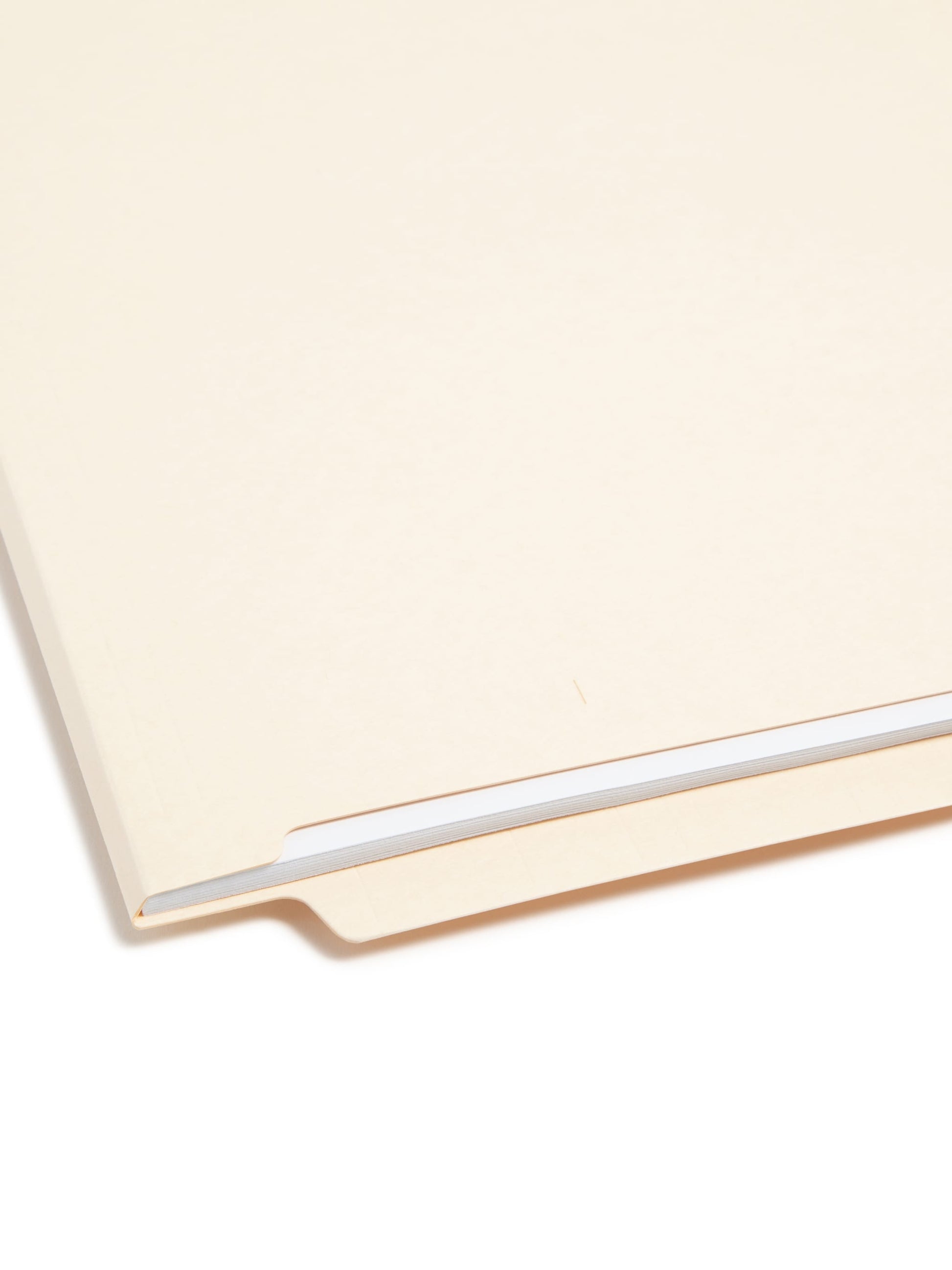Shelf-Master® Reinforced End Tab File Folders, Straight-Cut Tab, 9-1/2 inch Front, Manila Color, Letter Size, Set of 100, 086486241106