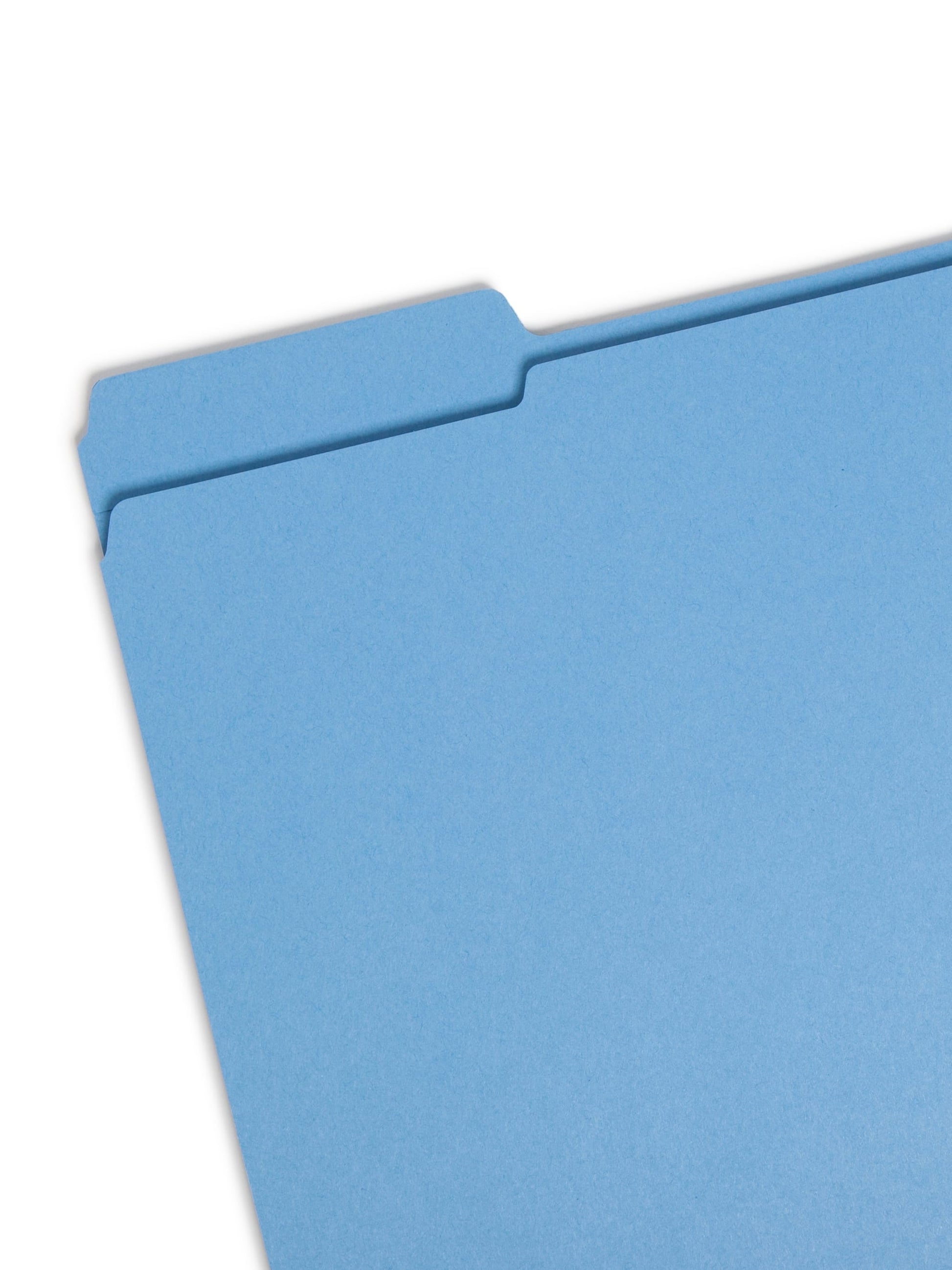 Reinforced Tab File Folders, 1/3-Cut Tab, Blue Color, Letter Size, Set of 100, 086486120340