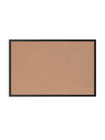 Metal Frame Cork Board, Black, Brown, 35" x 23", 3 x 2, Brown, 35" X 23" Size, Set of 1, 817894028801