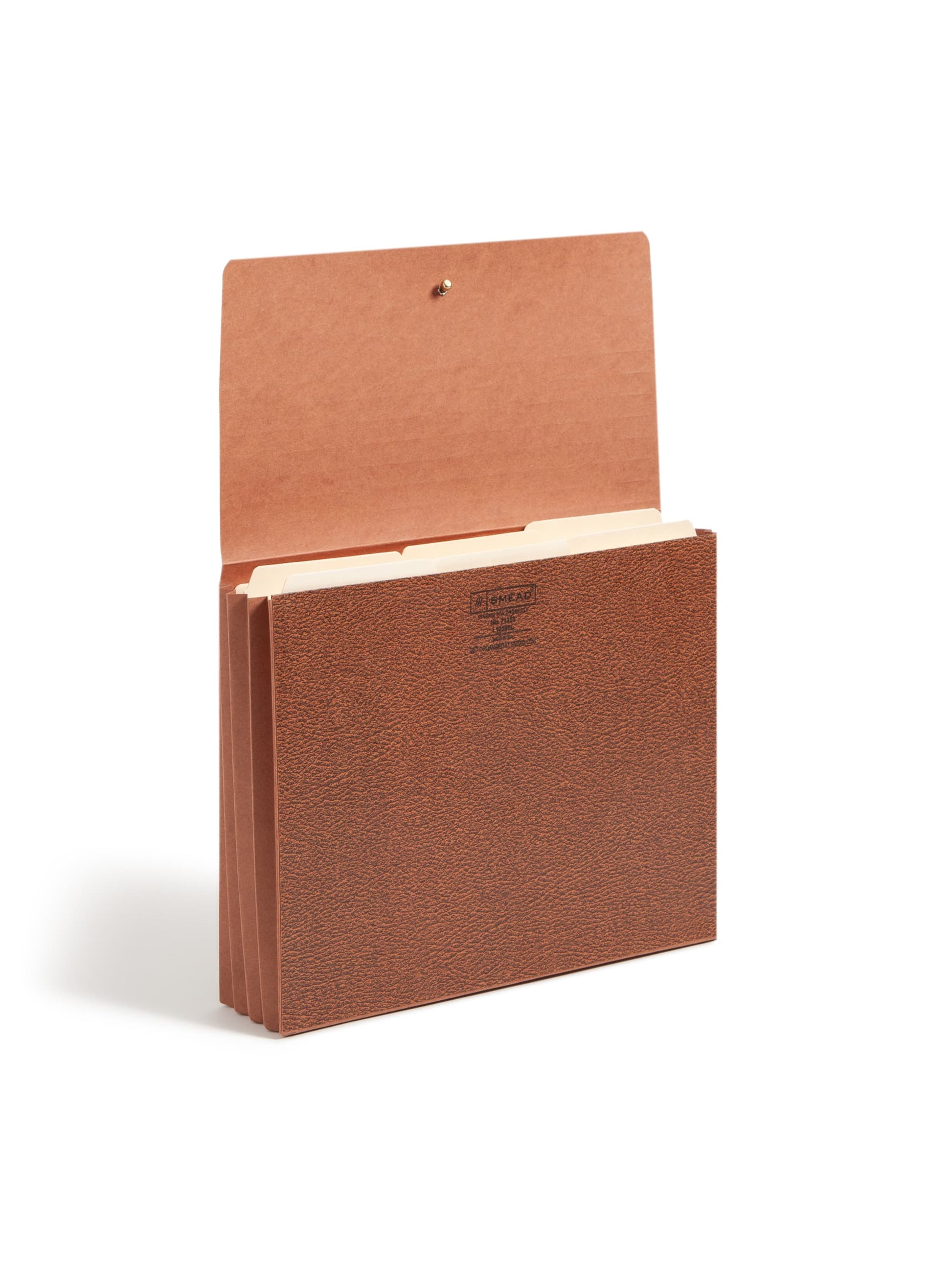 Redrope-Printed Expanding Wallets with Elastic Cord, Redrope Gusset, 3-1/2 Inch Expansion, Brown Color, Letter Size, Set of 10, 30086486713536