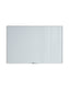 Aluminum Frame Magnetic Glass Dry Erase Board, White, White, 70" x 47", 6 x 4, White, 70" X 47" Size, Set of 1, 817894028276