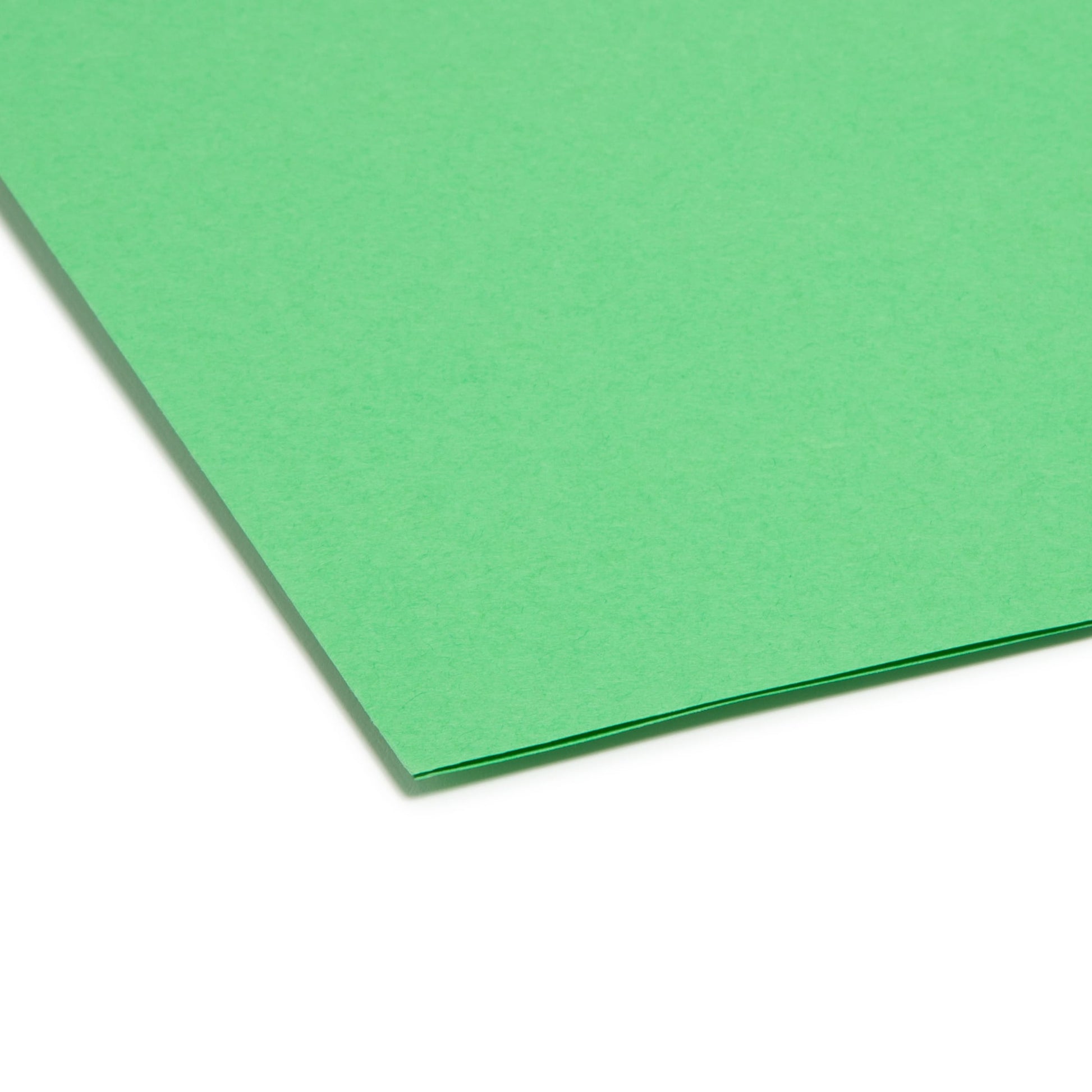 Standard File Folders, 1/3-Cut Tab, Green Color, Letter Size, Set of 100, 086486121439