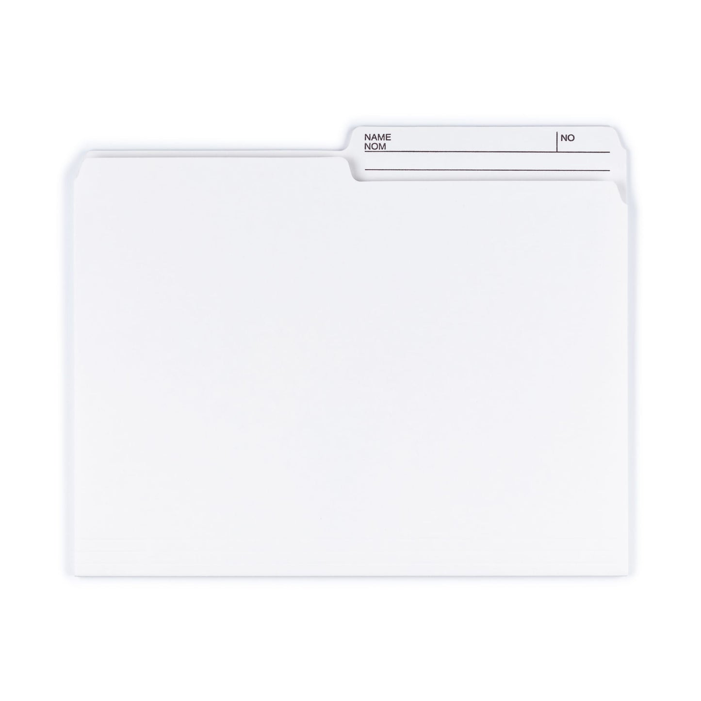 Reversible Printed Tab File Folders, 1/2-Cut Tab, Ivory Color, Letter Size, Set of 100, 086486103480