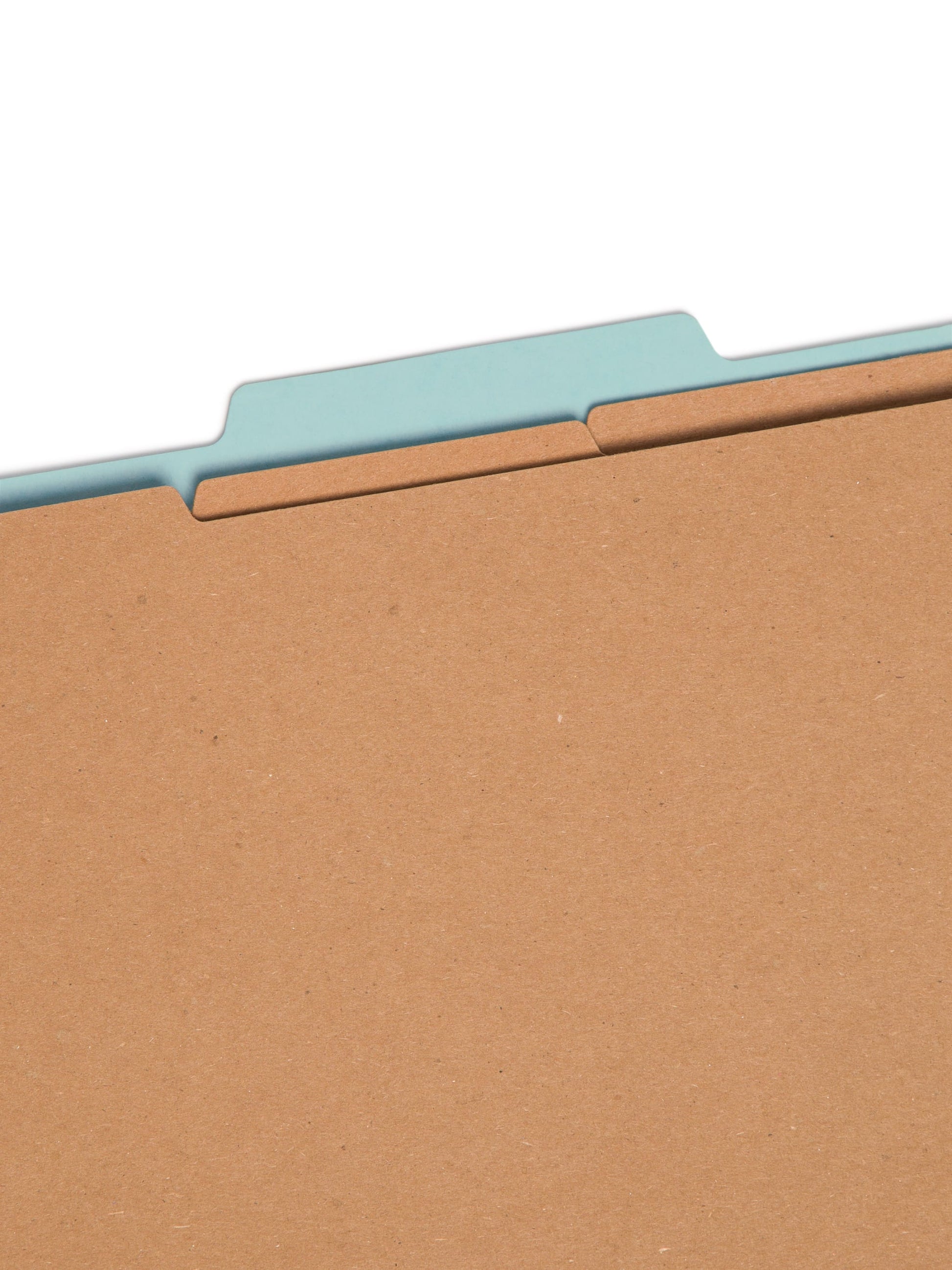 SafeSHIELD® Pressboard Classification File Folders, 3 Dividers, 3 inch Expansion, 2/5-Cut Tab, Blue Color, Letter Size, Set of 10, 30086486140943
