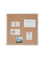 Metal Frame Cork Board, Silver, Brown, 35" x 35", 3 x 3, Brown, 35" X 35" Size, Set of 1, 817894028771