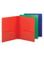 Poly Two-Pocket Folders with Fasteners, Assorted Primaries Color, Letter Size, Set of 1, 086486877459