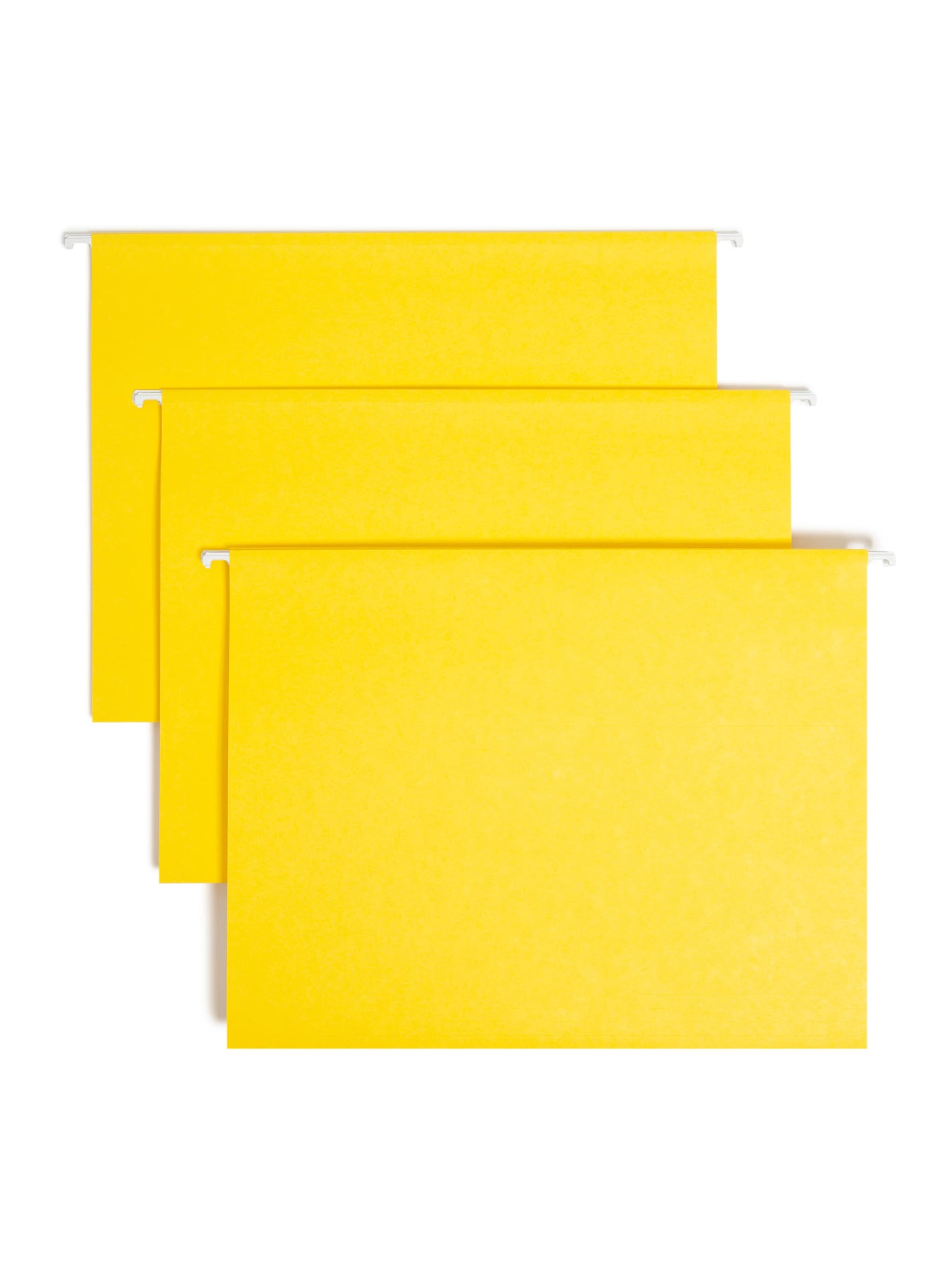 TUFF® Hanging File Folders with Easy Slide® Tabs, Yellow Color, Letter Size, Set of 1, 086486640442
