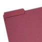 Interior File Folders, Maroon Color, Letter Size, Set of 100, 086486102759