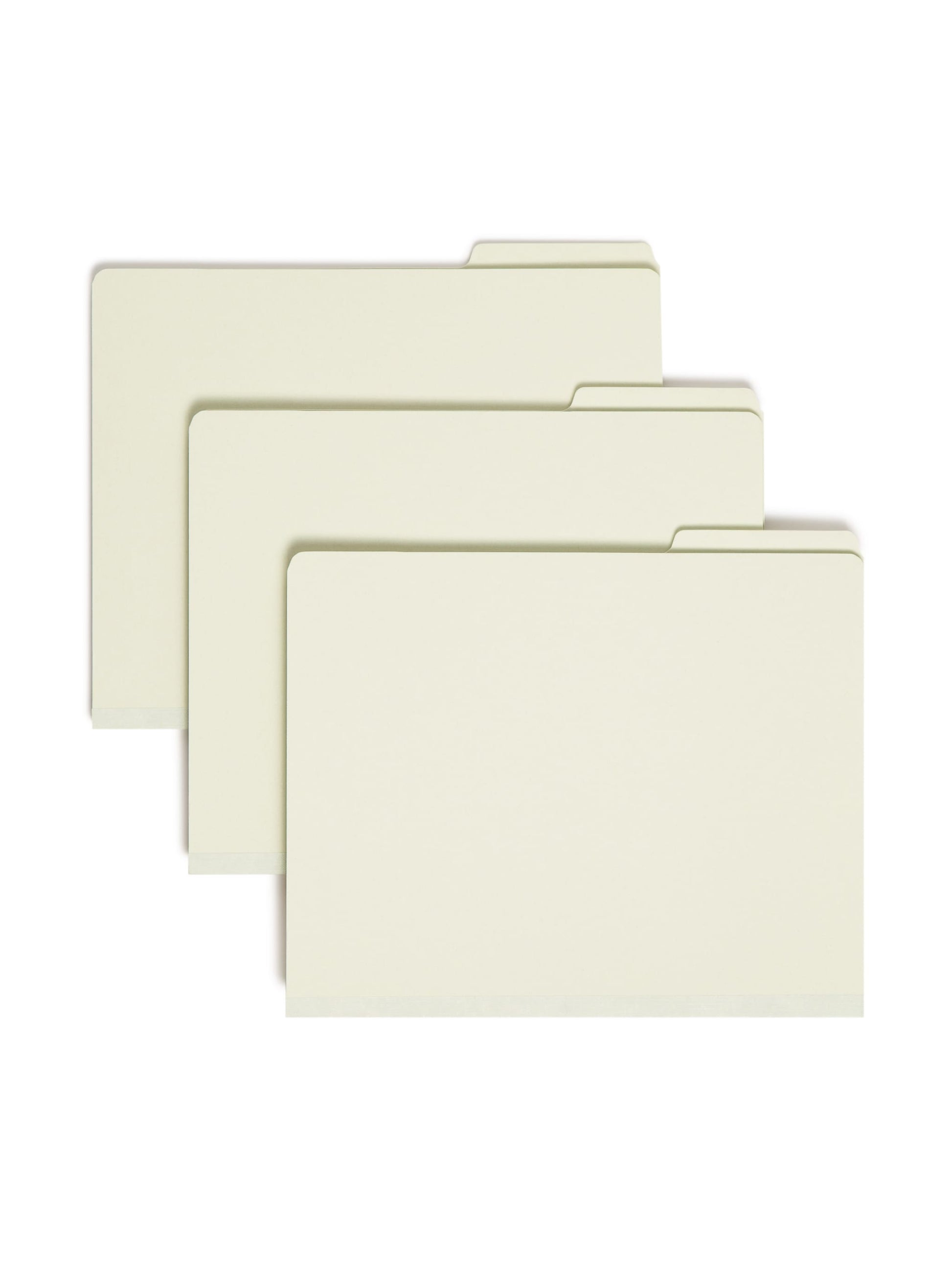 SafeSHIELD® Pressboard Classification File Folders, 2 Dividers, 2 inch Expansion, 1/3-Cut Tab, Gray/Green Color, Letter Size, Set of 0, 30086486142152