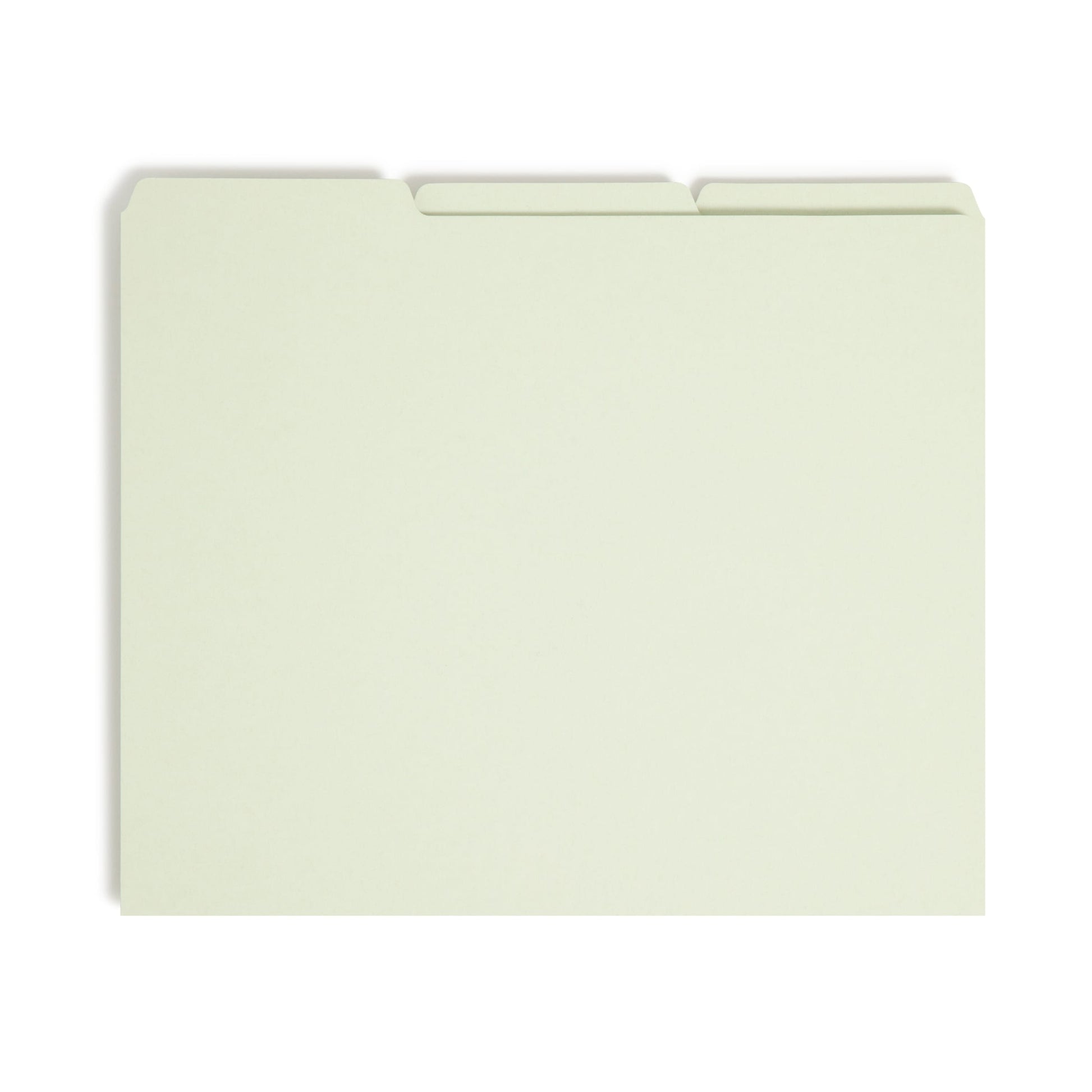 Heavyweight Filing Guides with Blank Tabs, Gray/Green Color, Letter Size, Set of 100, 086486503341