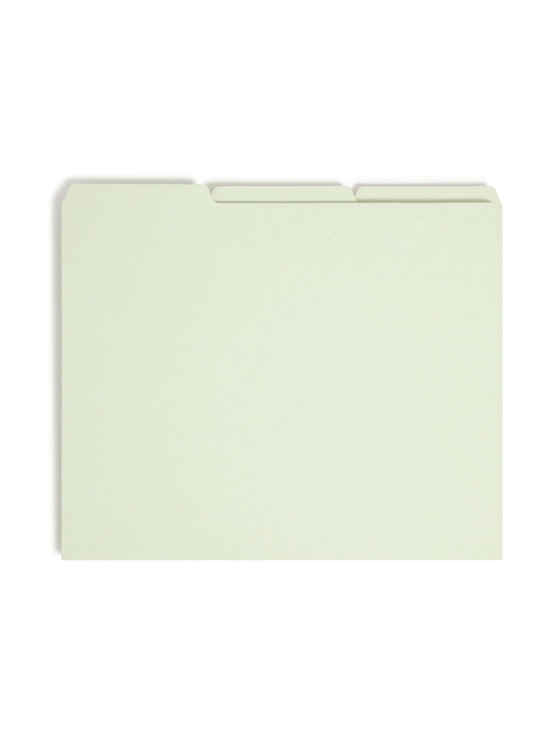 Heavyweight Filing Guides with Blank Tabs, Gray/Green Color, Letter Size, Set of 100, 086486503341