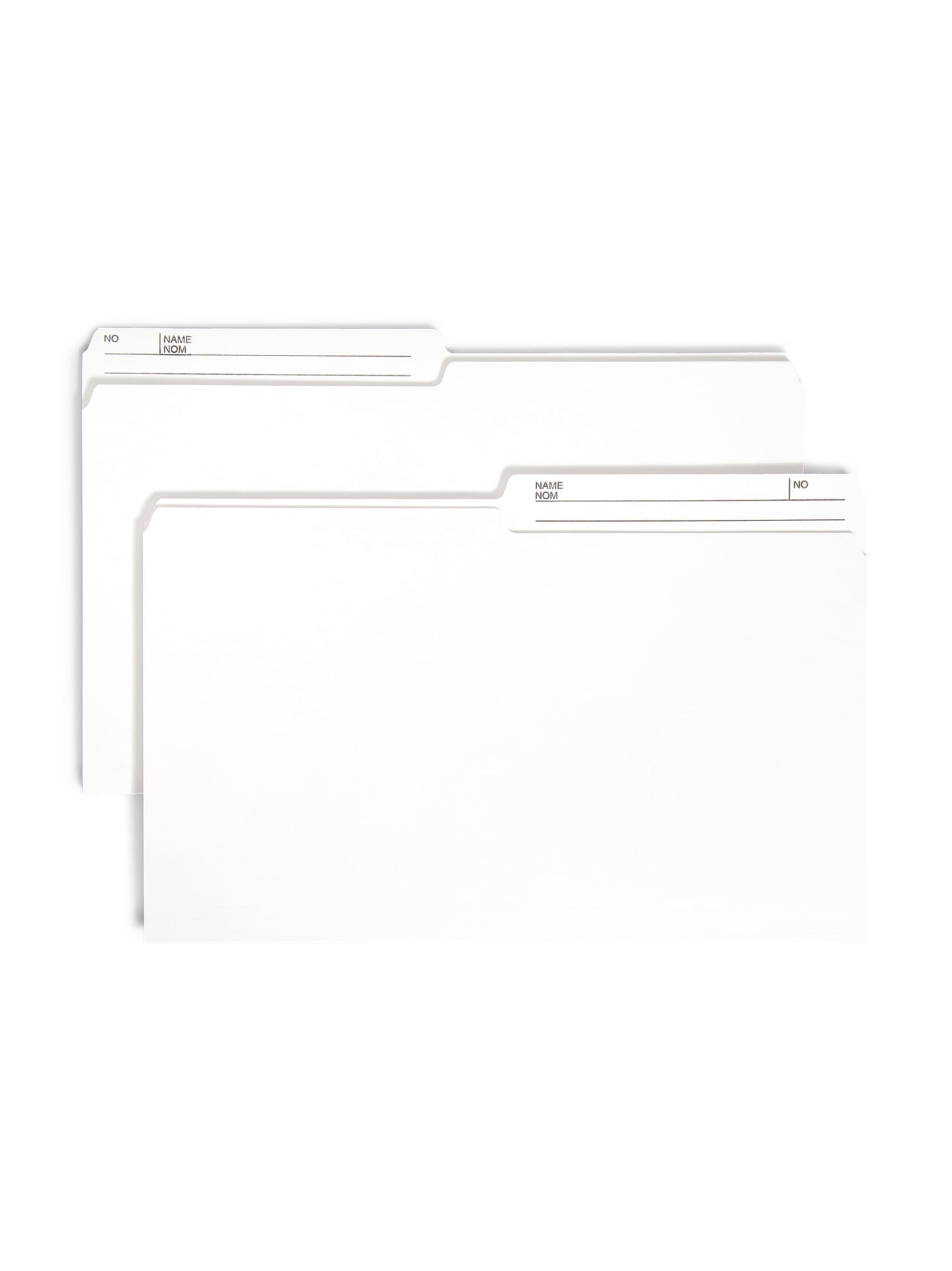 Reversible Printed Tab File Folders, 1/2-Cut Tab, 9 1/2 pt., Ivory Color, Legal Size, Set of 100, 086486151467