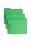 Reinforced Tab Fastener File Folders, 1/3-Cut Tab, 2 Fasteners, Green Color, Letter Size, Set of 50, 086486121408