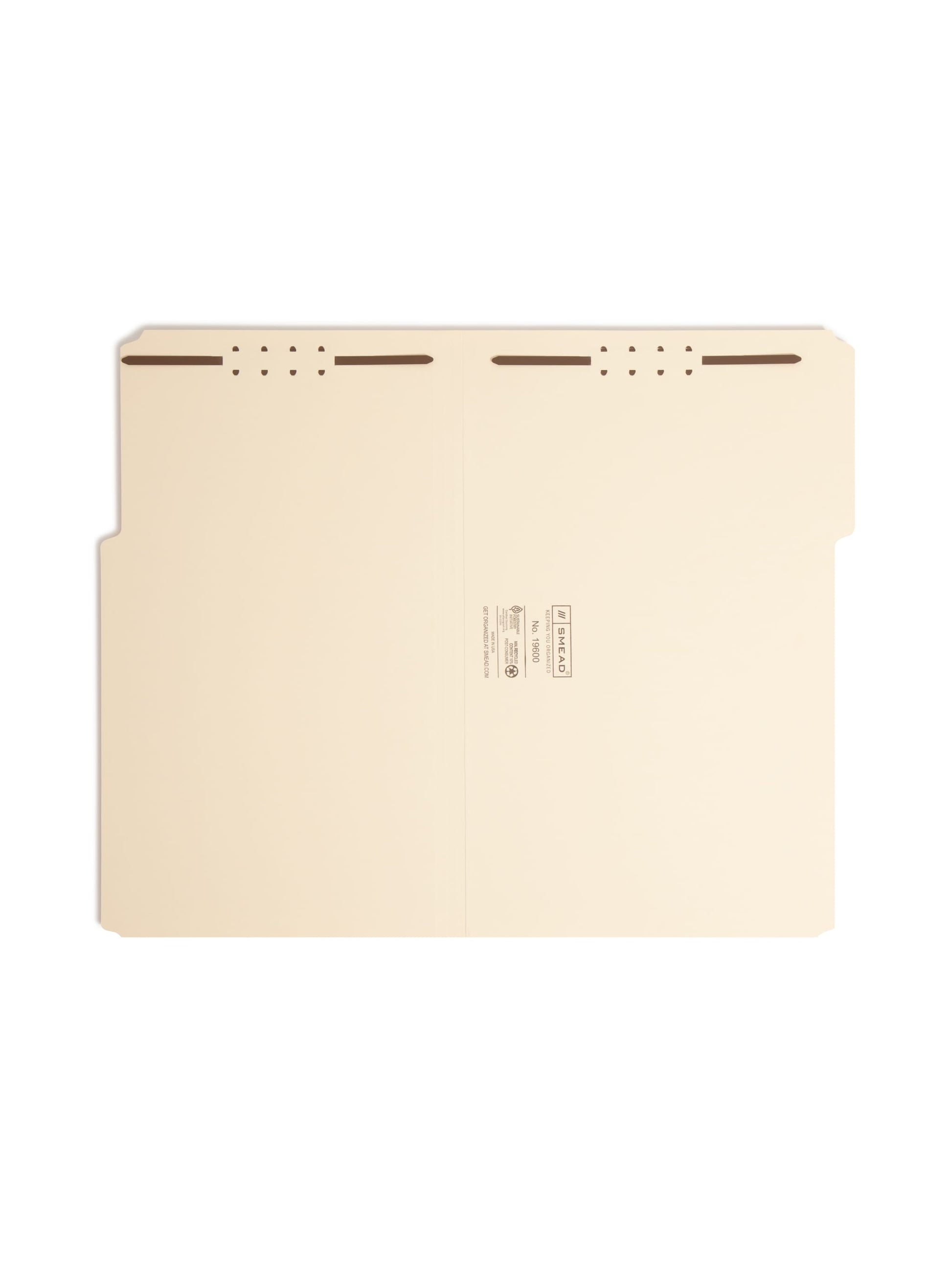 Heavyweight Fastener File Folders, Manila Color, Legal Size, Set of 50, 086486196000