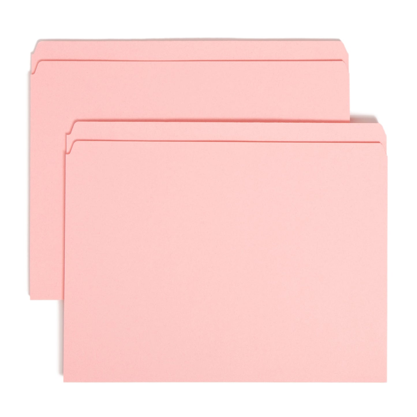 Standard File Folders, Straight-Cut Tab, Pink Color, Letter Size, Set of 100, 086486109420