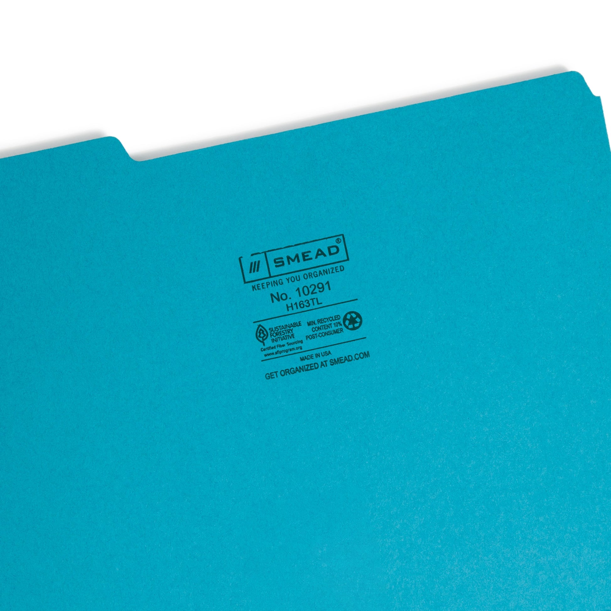 Interior File Folders, Teal Color, Letter Size, Set of 100, 086486102919