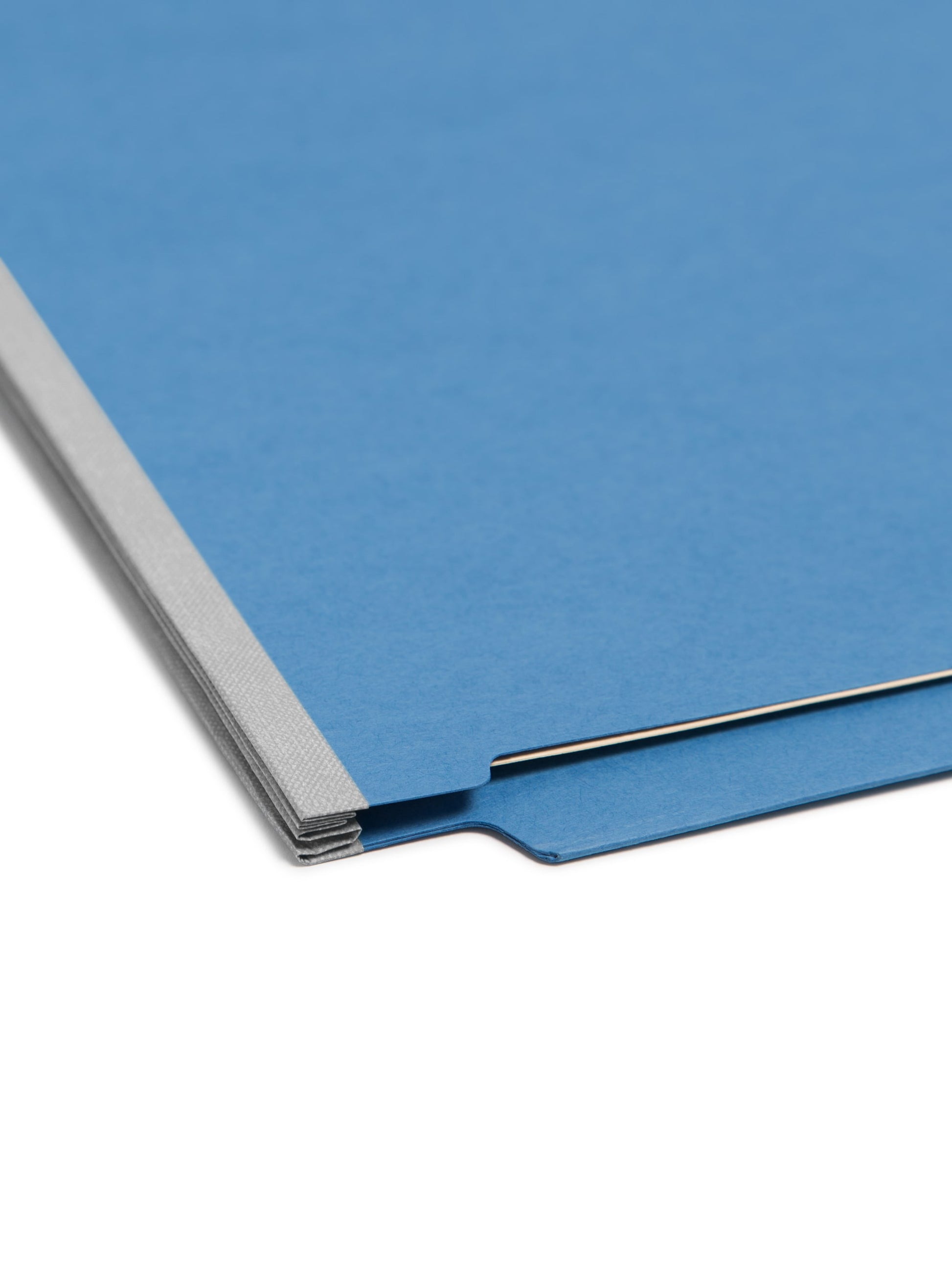 End Tab Classification File Folders, Straight-Cut Tab, 2 inch Expansion, 2 Dividers, Blue Color, Letter Size, 