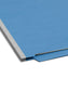 End Tab Classification File Folders, Straight-Cut Tab, 2 inch Expansion, 2 Dividers, Blue Color, Letter Size, 