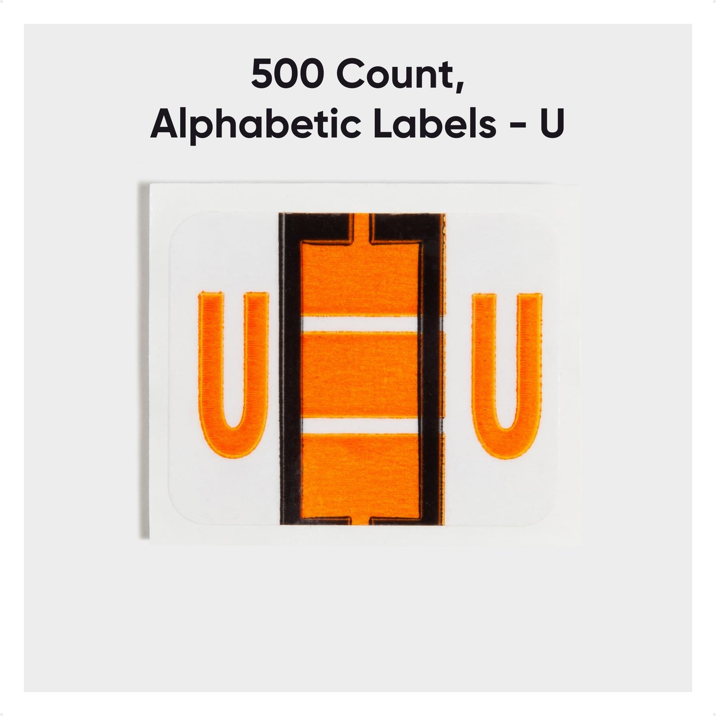 BCCR Bar Style Color-Coded Alphabetic Labels, A-Z Rolls, Light Orange Color, 1-1/4" X 1" Size, Set of 50, 086486670913