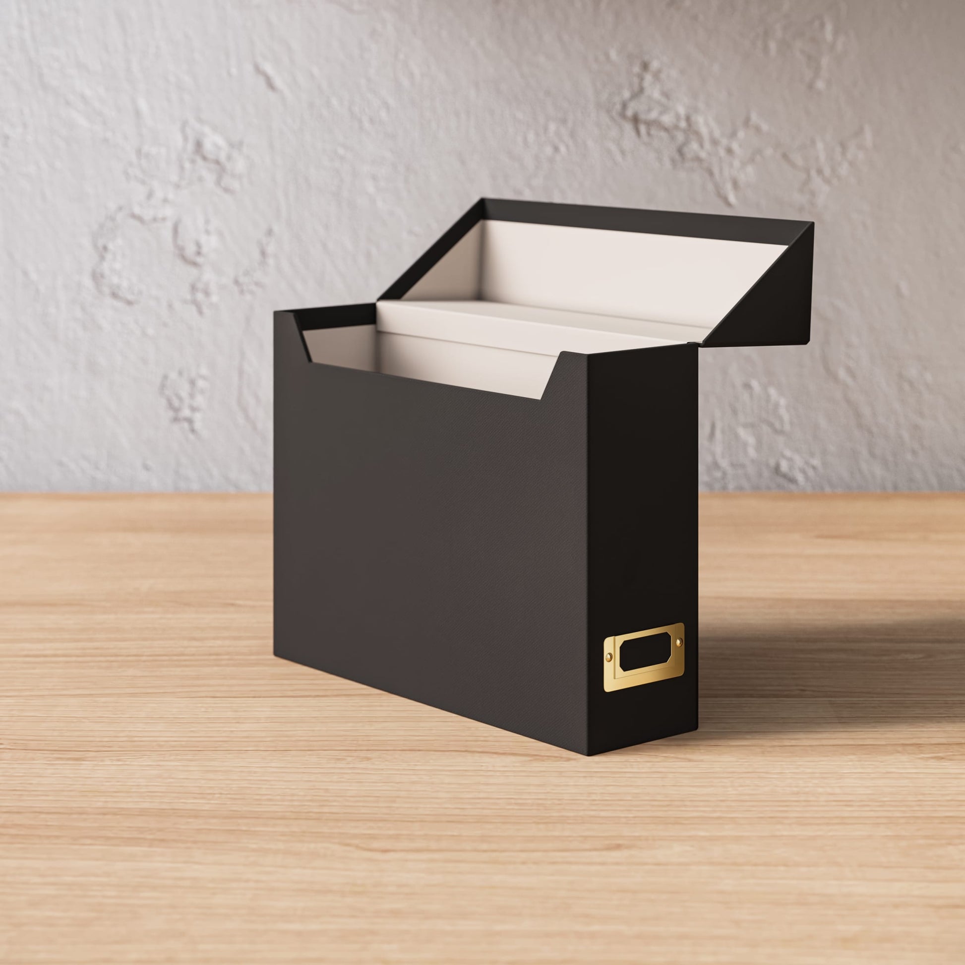 Flip Top Box, Charcoal Color, 13" X 9.4" X 3.7" Size, Set of 1, 086486702331