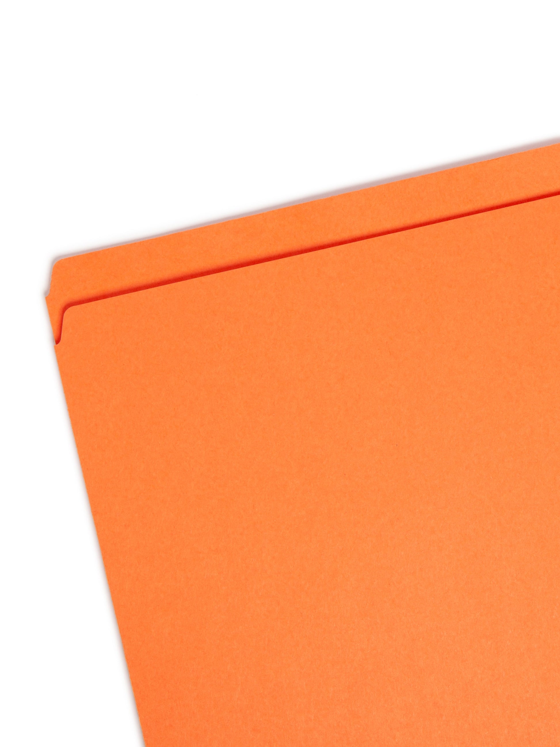 Standard File Folders, Straight-Cut Tab, Orange Color, Letter Size, Set of 100, 086486109413