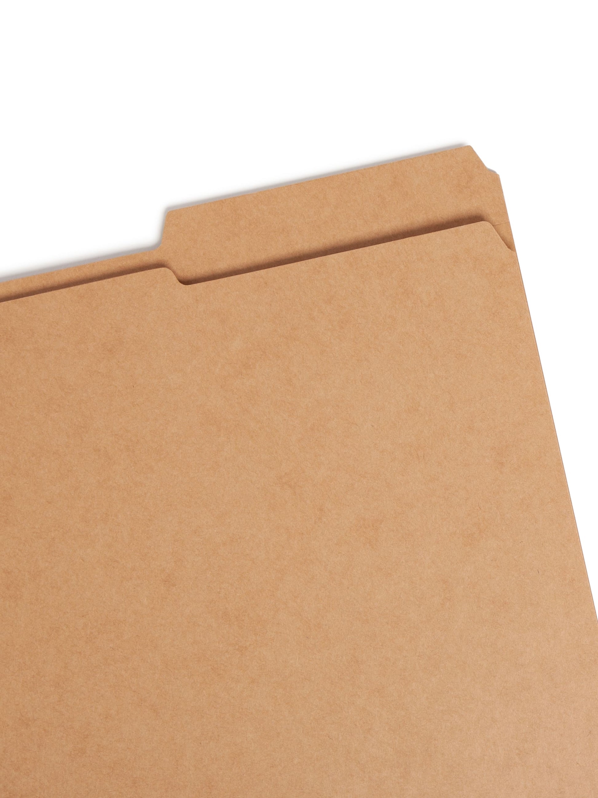 Reinforced Tab File Folders, 2/5-Cut Guide Height Right Tab, Kraft Color, Letter Size, Set of 100, 086486107860