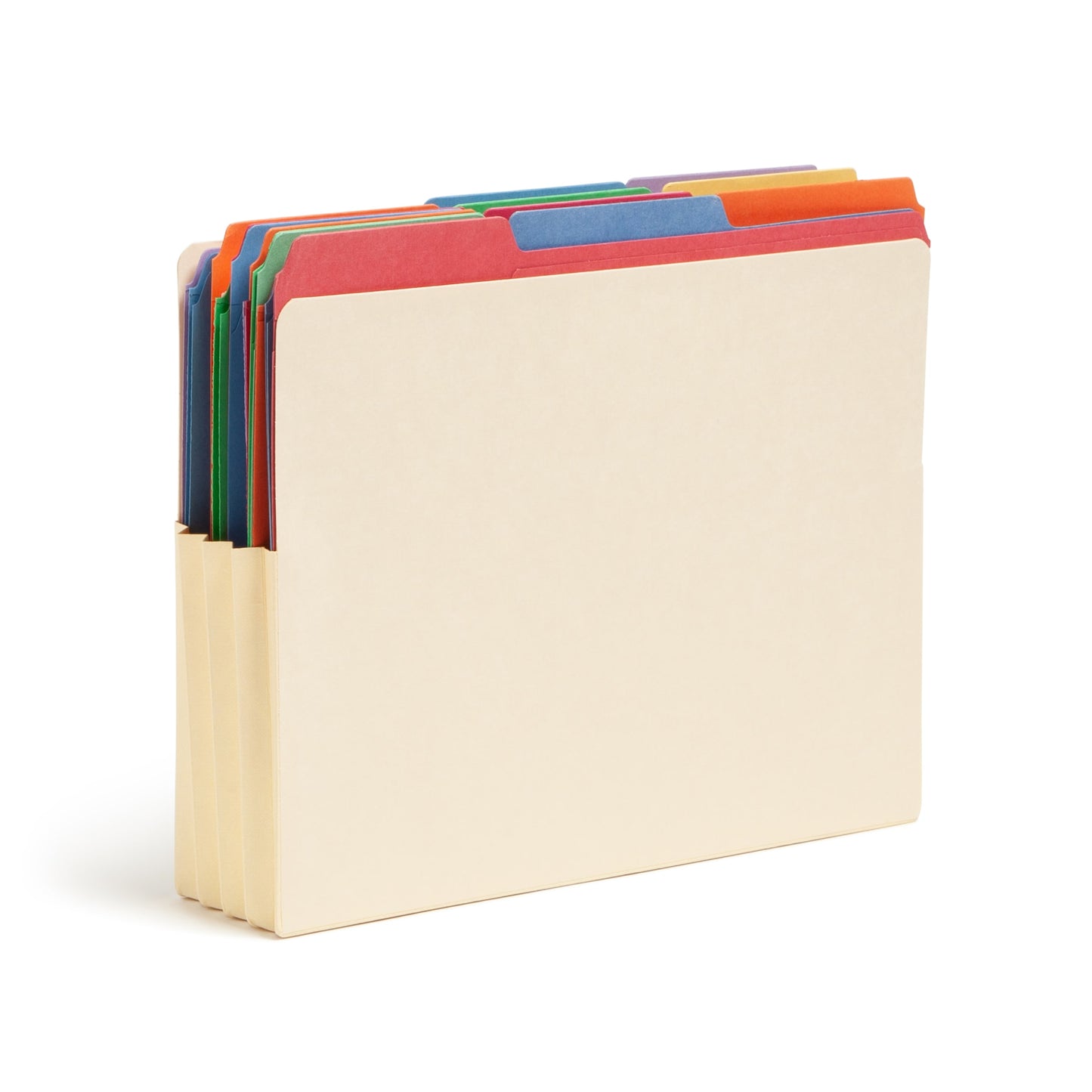 End Tab Convertible File Pockets, Straight-Cut Tab, 3-1/2 inch Expansion, Manila Color, Letter Size, Set of 10, 30086486751651