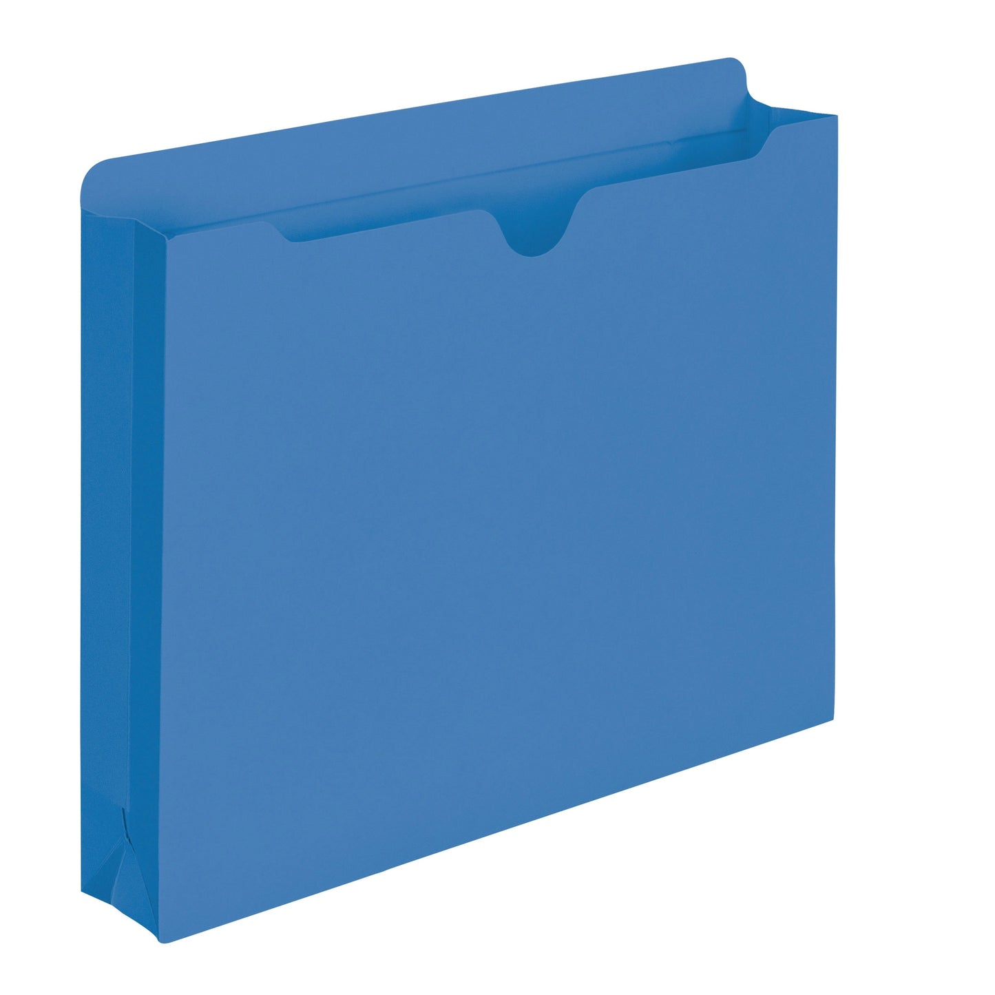 Colored File Jackets, Reinforced Straight-Cut Tab, 2 inch Expansion, Blue Color, Letter Size, Set of 50, 30086486755628