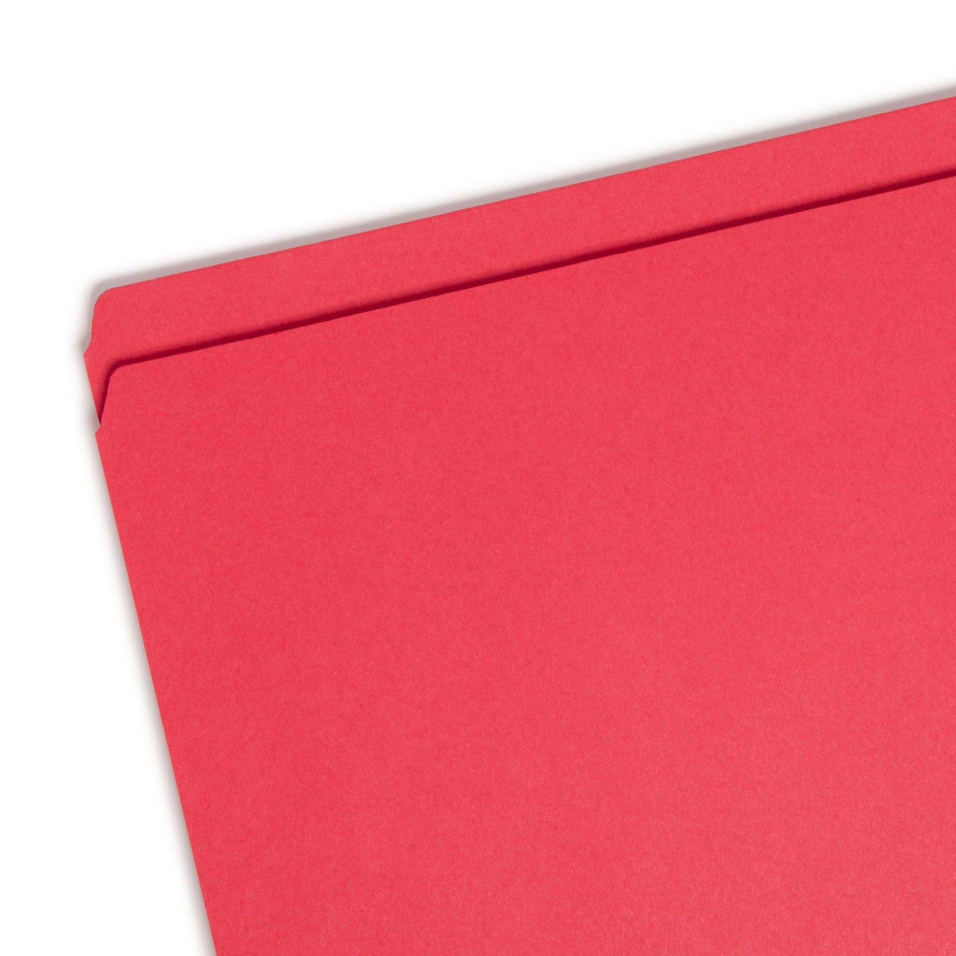 Reinforced Tab File Folders, Straight-Cut Tab, Red Color, Legal Size, Set of 100, 086486177108