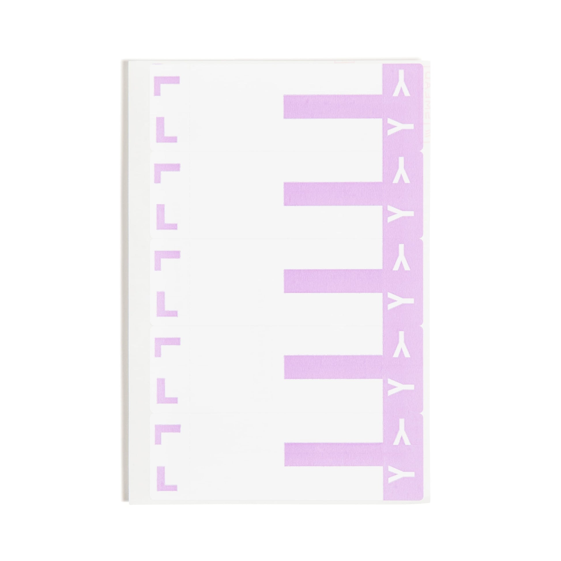 AlphaZ® NCC Color-Coded Name Labels - Sheets, Lavender Color, 3-5/8" X 1-5/32" Size, Set of 100, 086486671637