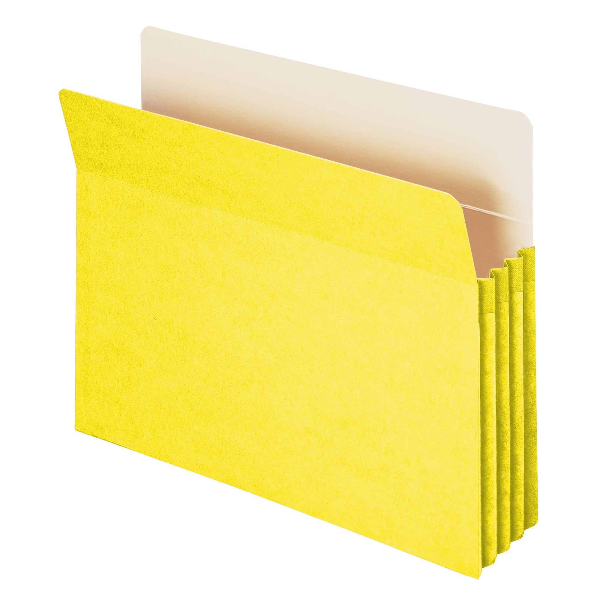 File Pockets, 3-1/2 inch Expansion, Straight-Cut Tab, Yellow Color, Letter Size, Set of 25, 30086486732339