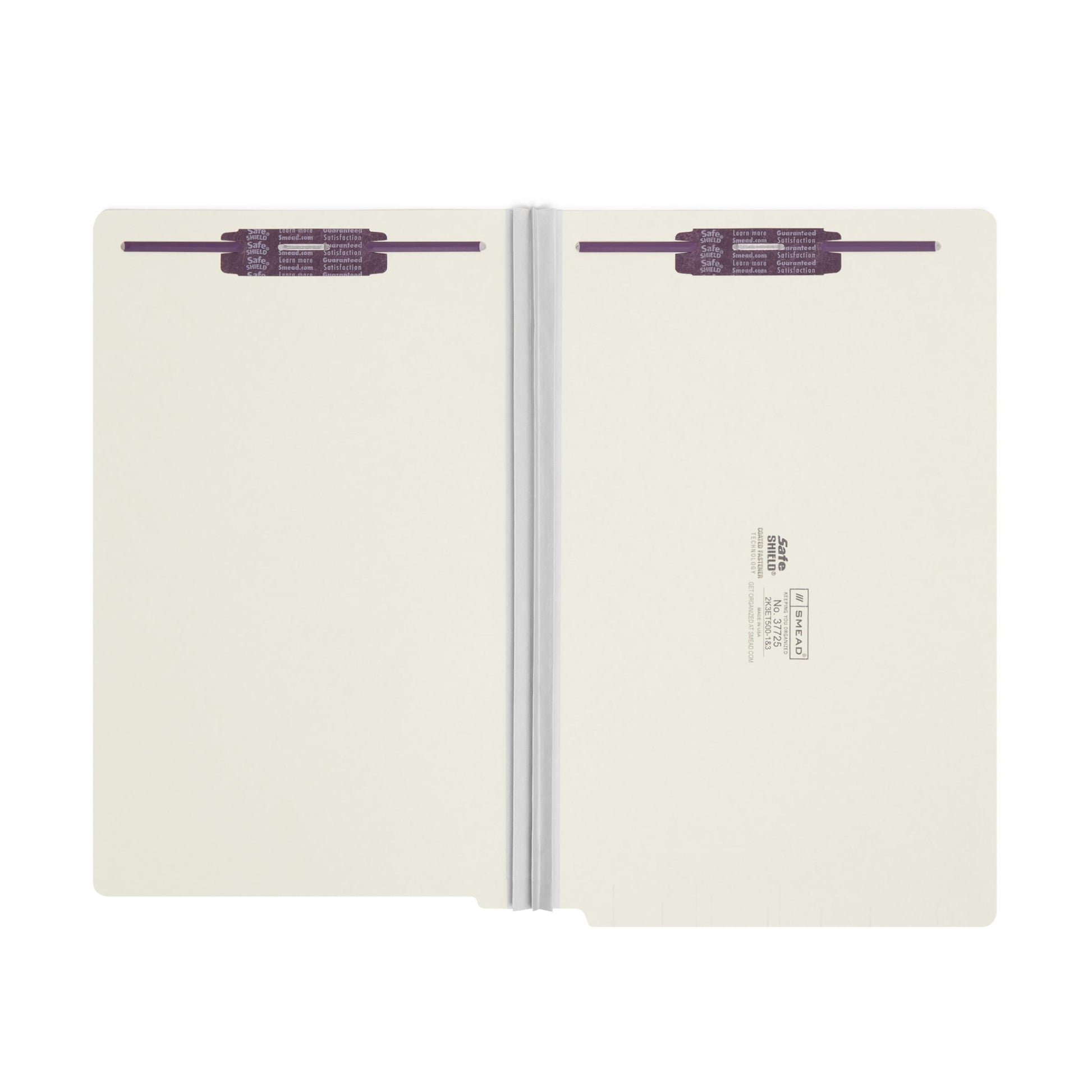 SafeSHIELD®  Pressboard End Tab Fastener File Folders, Straight-Cut Tab, 3 inch Expansion, Gray/Green Color, Legal Size, Set of 25, 086486377256