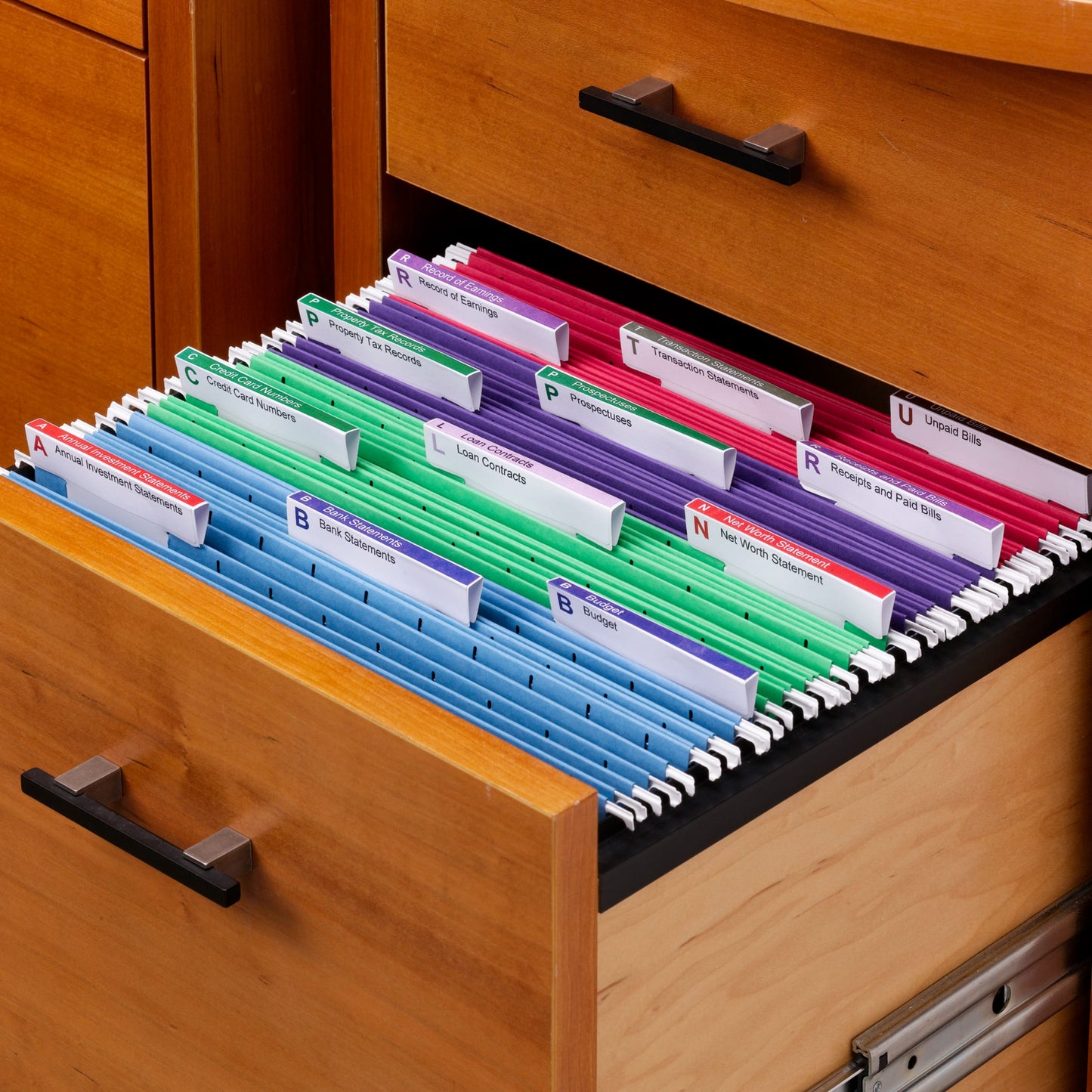 Hanging Folder with Viewables® Quick Fold Tabs Kit, 1/3-Cut Tab, Assorted Colors Color, Letter Size, Set of 1, 086486920032