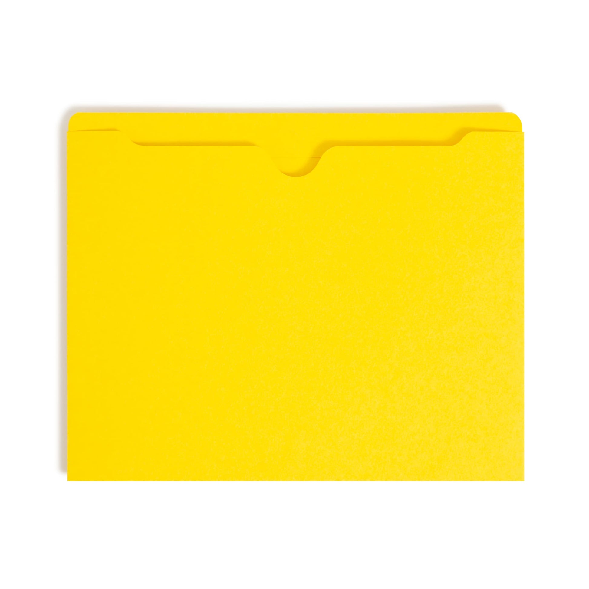 Colored File Jackets, Reinforced Straight-Cut Tab, No Expansion, Yellow Color, Letter Size, Set of 100, 30086486755116