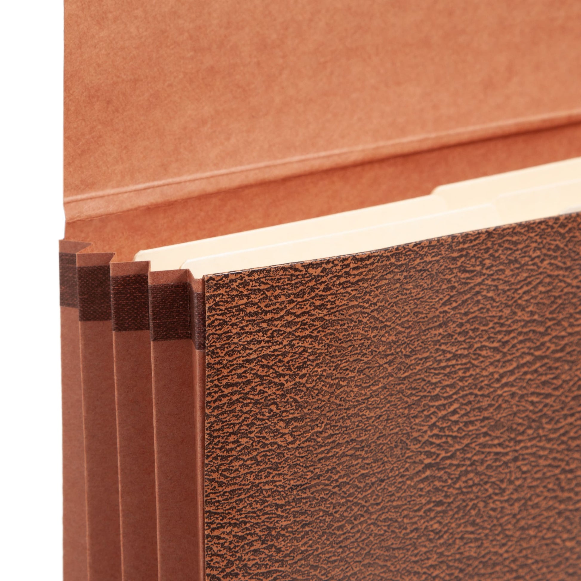 Redrope-Printed Expanding Wallets with Elastic Cord, Redrope Gusset, 3-1/2 Inch Expansion, Brown Color, Legal Size, Set of 10, 30086486713567