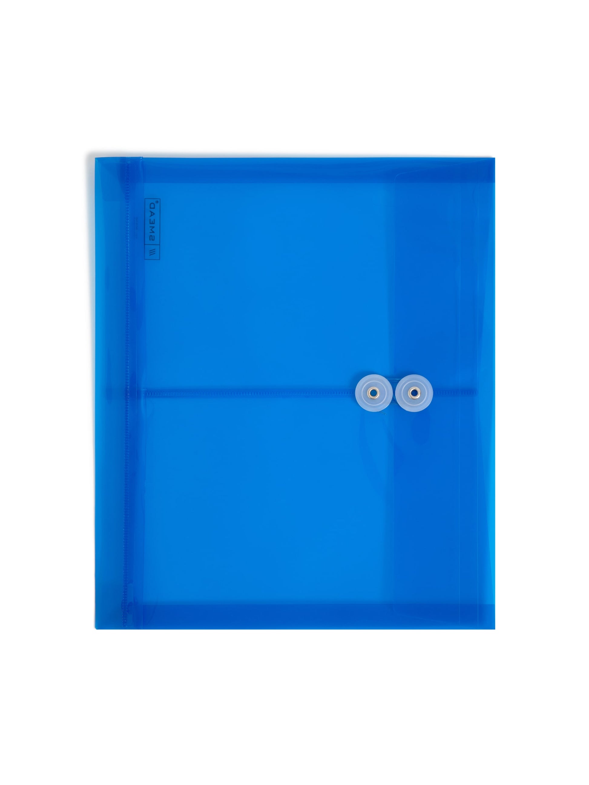 Side Load Poly Envelopes with String Tie Closure, 1-1/4 Inch Expansion, Blue Color, Letter Size, Set of 1, 086486895224