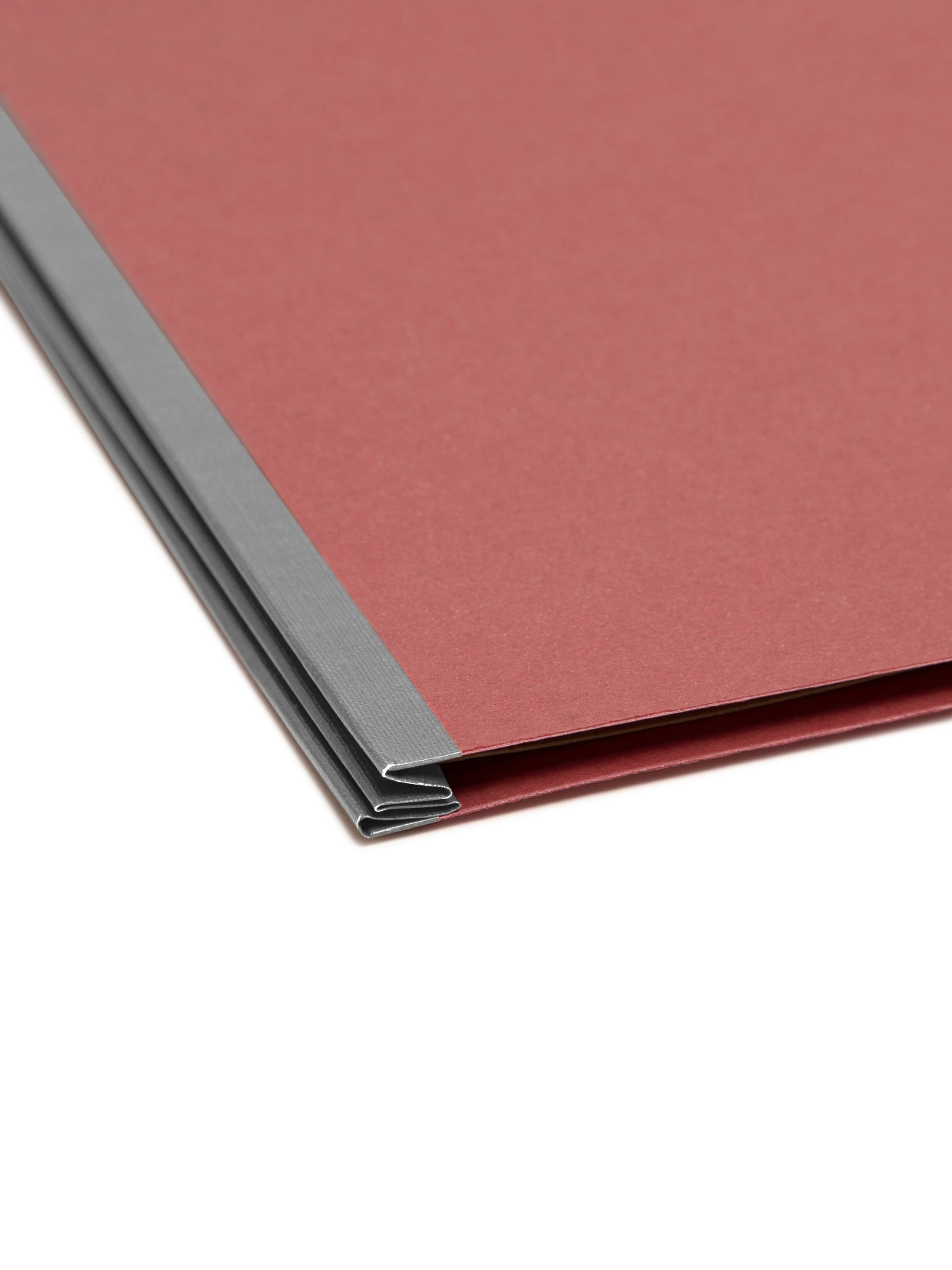 100% Recycled Value Pressboard Classification Folders, 2 Dividers, 2 inch Expansion, 2/5-Cut Tab, 2 Fasteners, Red Color, Letter Size, 