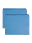 Reinforced Tab File Folders, Straight-Cut Tab, Blue Color, Letter Size, Set of 100, 086486120104
